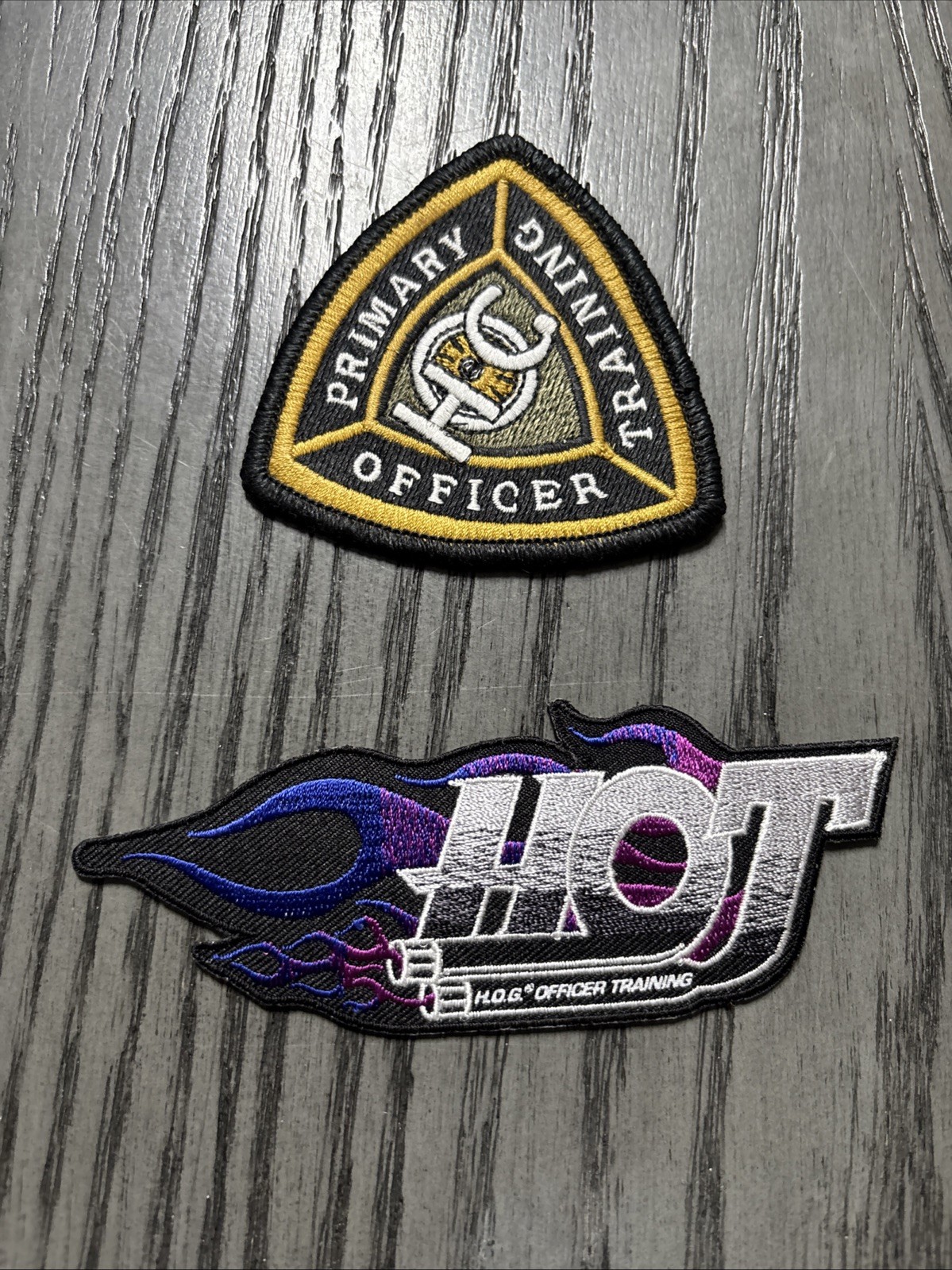 2 HOG Officer Training Patches Harley Davidson HD7