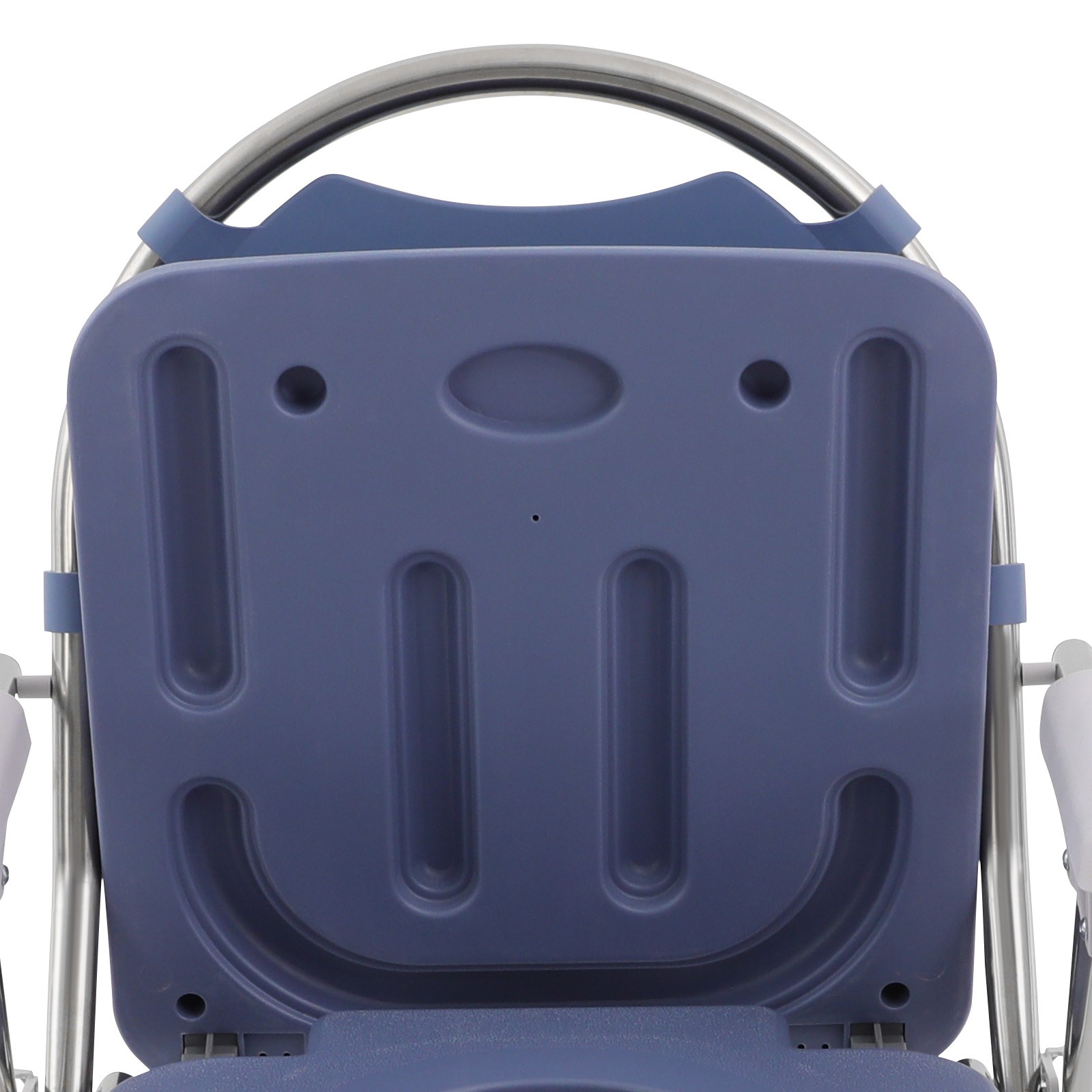 Toilet Chair With Padded Seat Plate And Toilet Bucket, Foldable Toilet ChairBlue