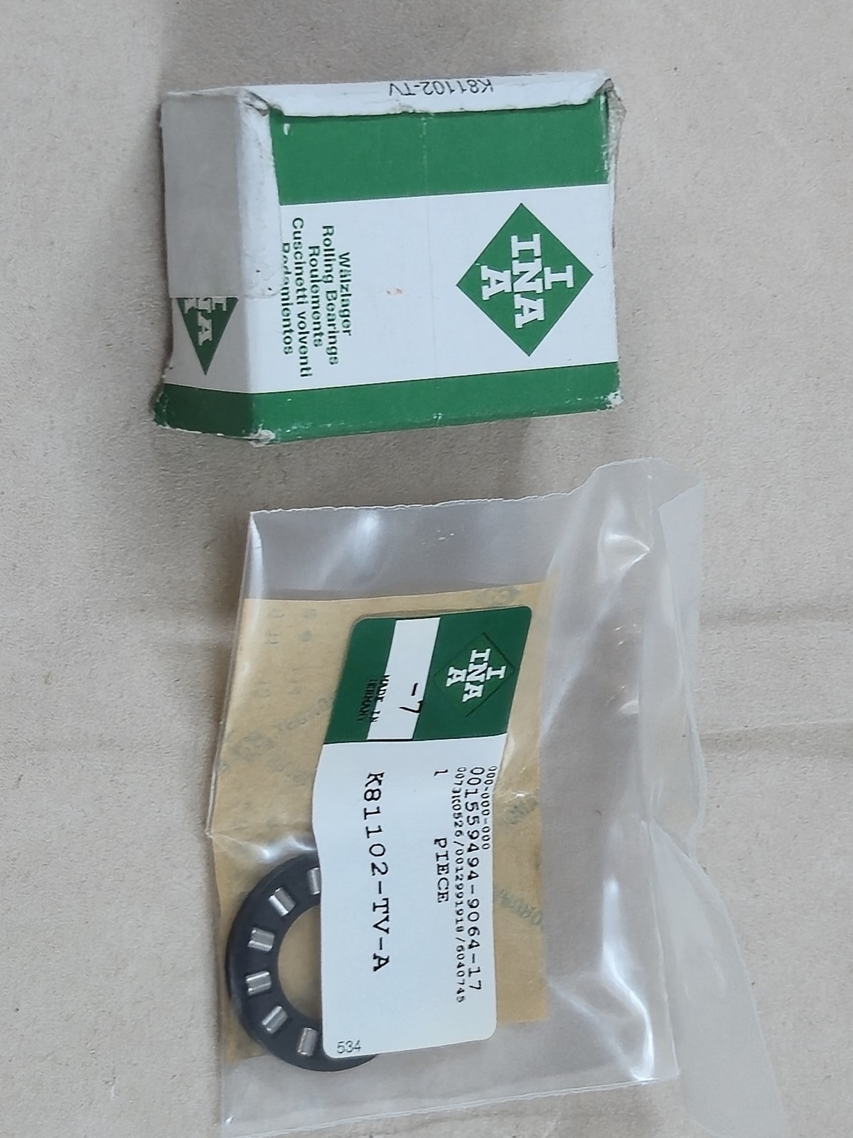 INA K81102-TV-A Rolling Bearing Thrust Roller Bearing Made in Germany NEW