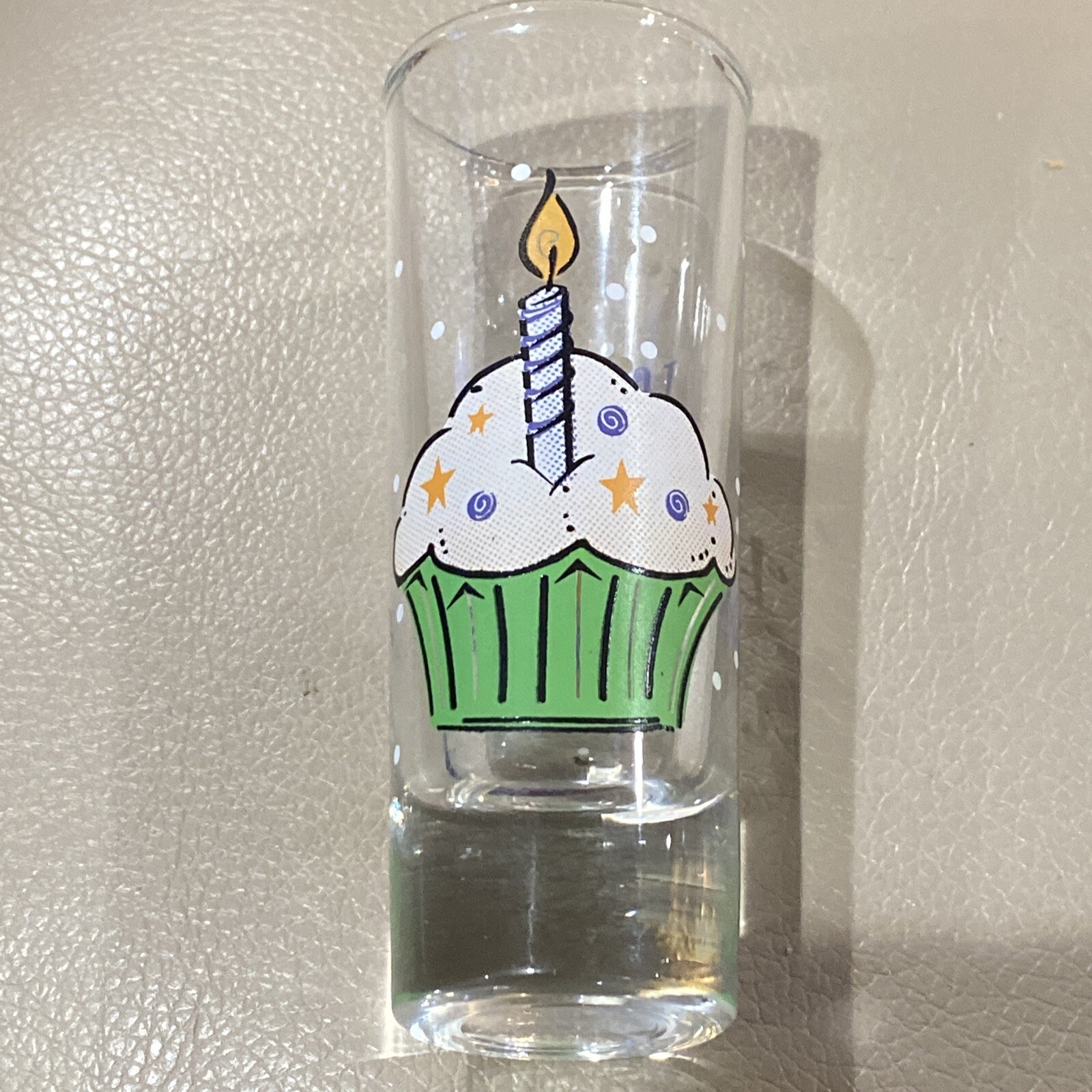Happy Birthday - Make A Wish- shot glass - Unusual, Excellent Condition