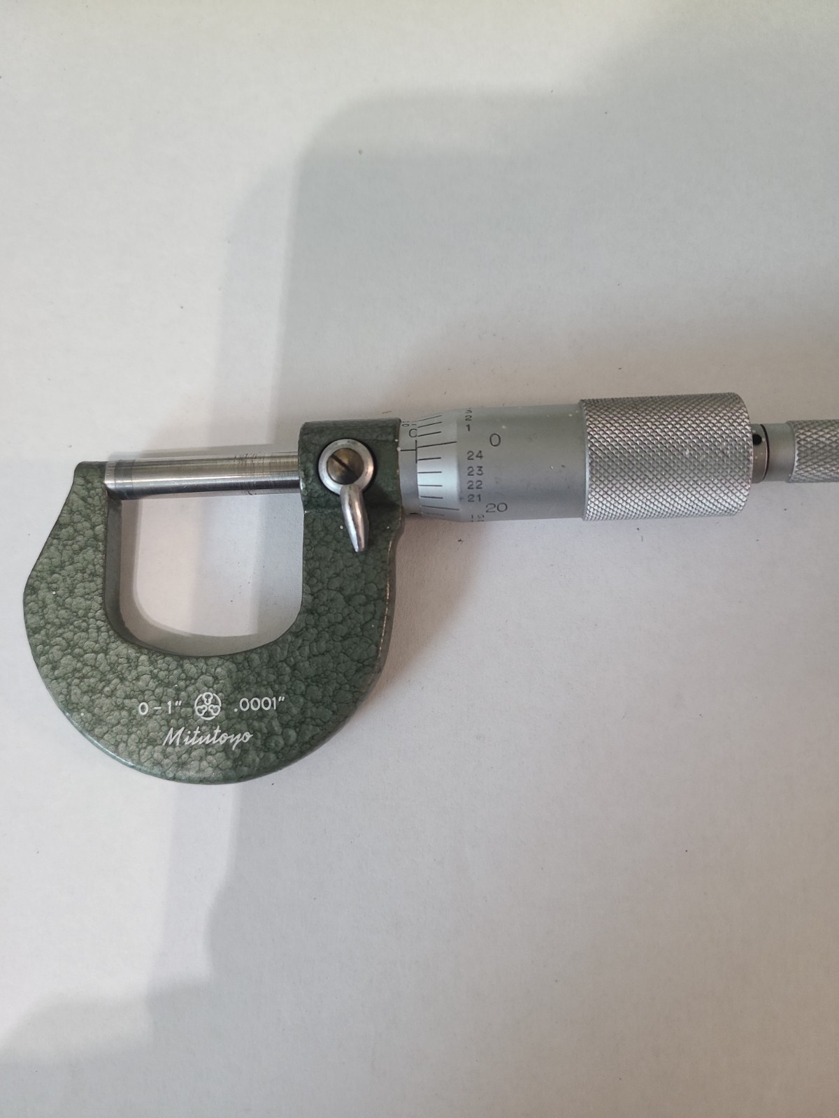 0-1" Mitutoyo Ootside Micrometer 103-260  .0001 Ratchet Stop Carbide Faces