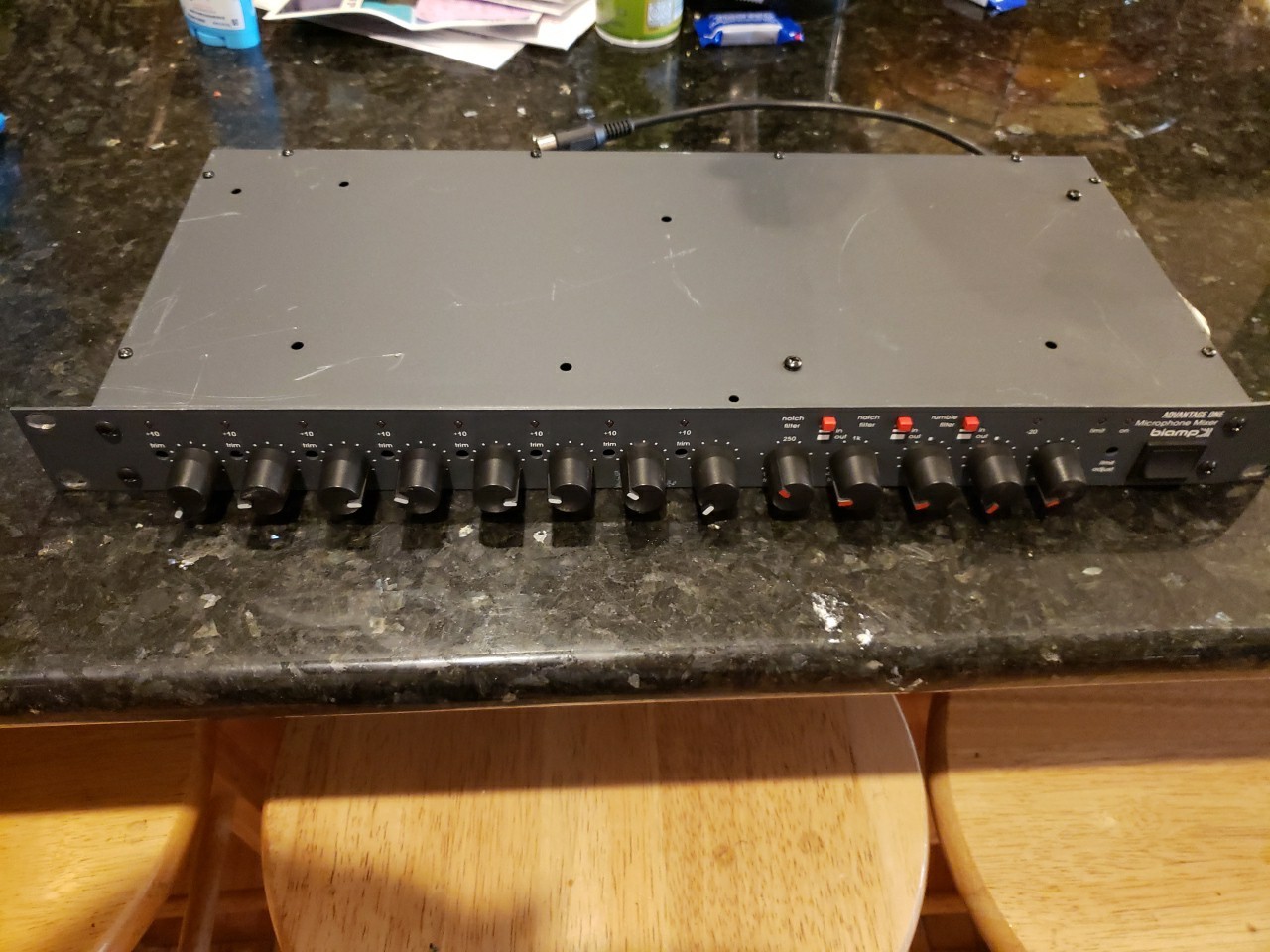 Biamp E17934 AdvantagE Module 8-Channel Rack Mic Mixer NO POWER CORD FREE SHIP
