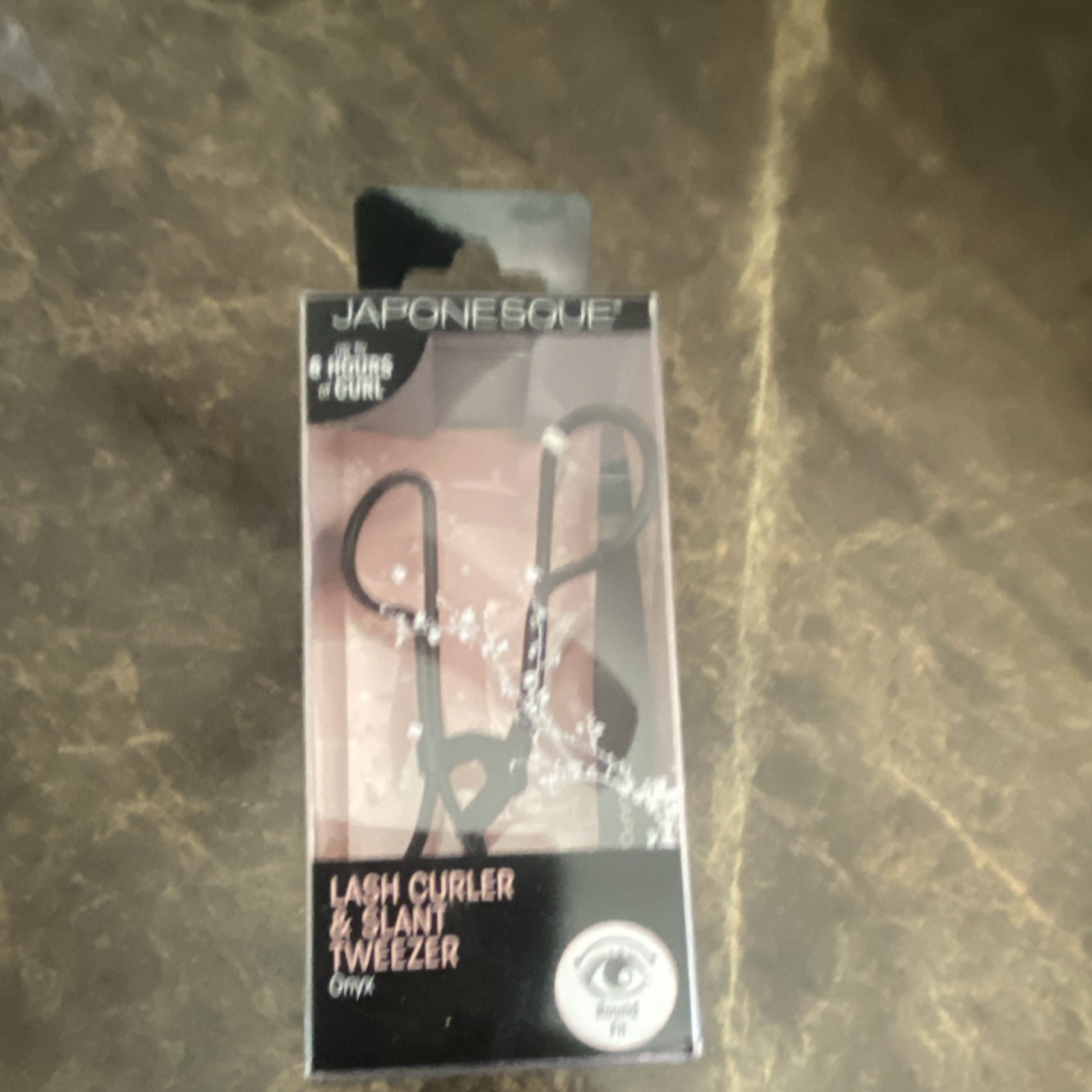 JAPONESQUE Lash Curler & Slant Tweezer Set Hand-Sharpened Black Reusable