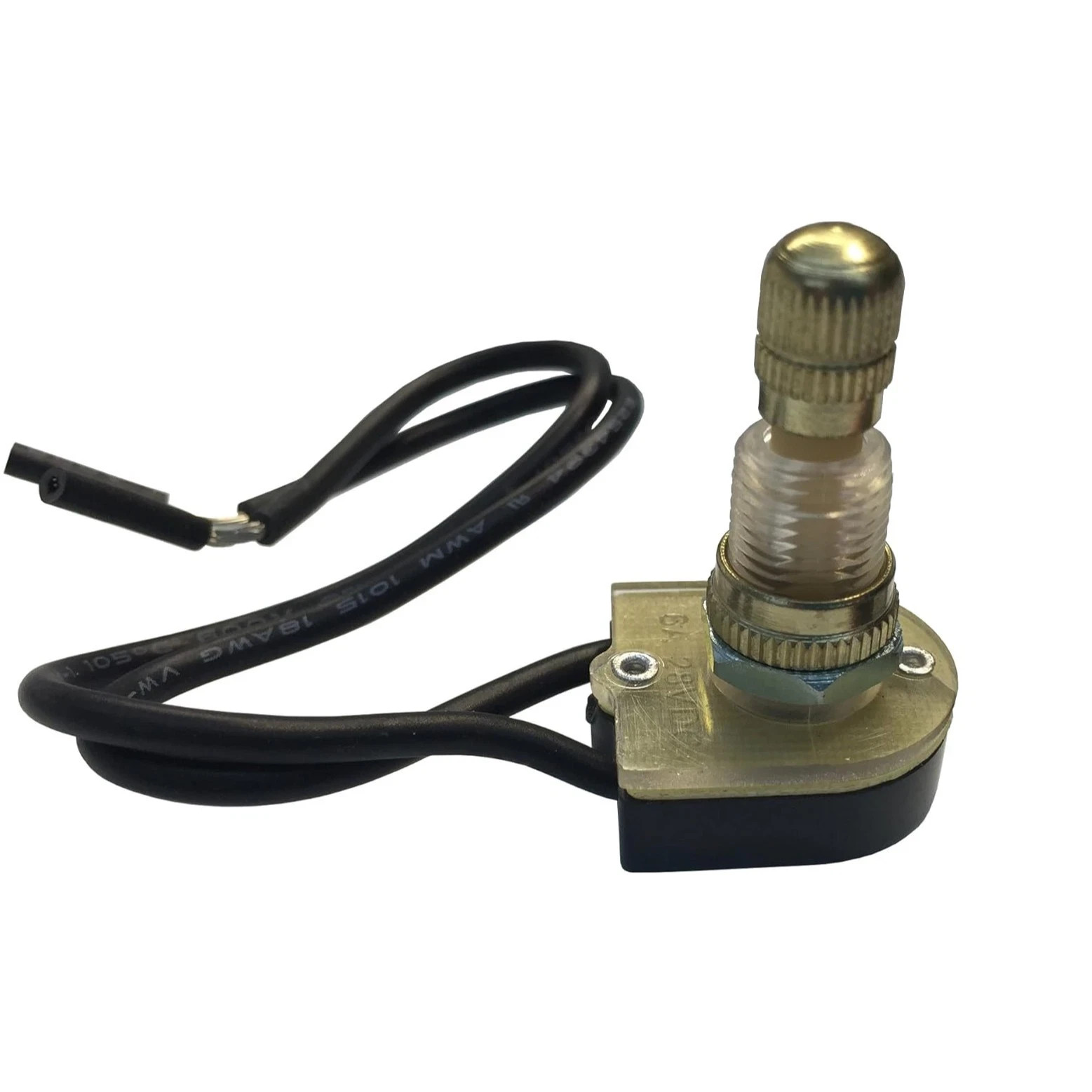 Versatile Brass Rotary Switch, 6A/125V AC SPST, Ideal for Lamps & Appliances New