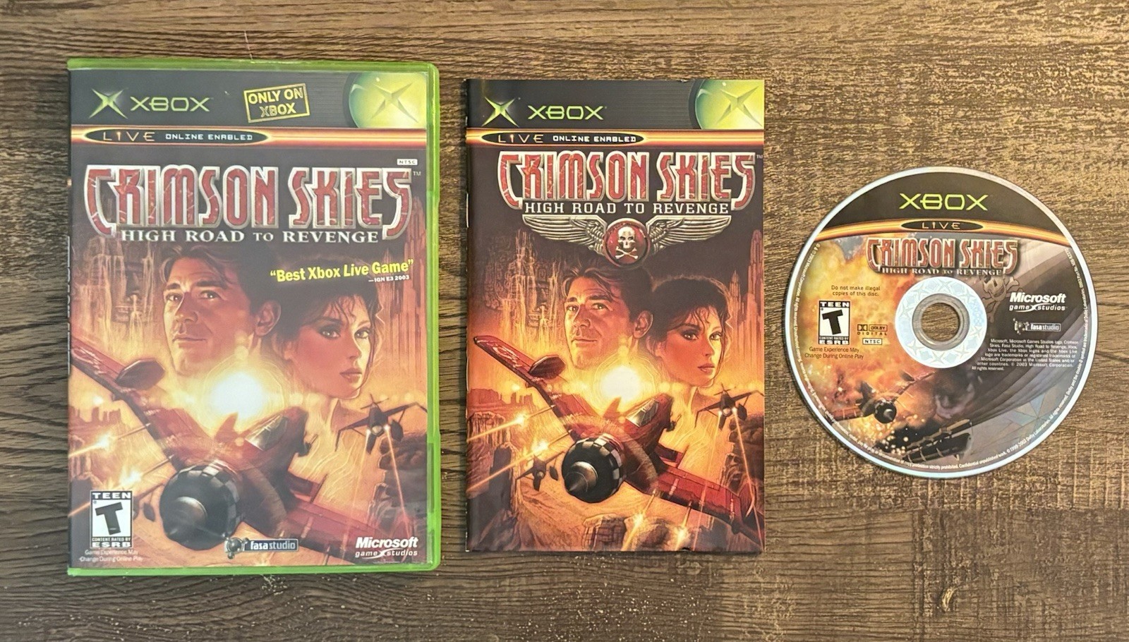 Crimson Skies: High Road To Revenge Xbox Game Complete Cleaned & Tested