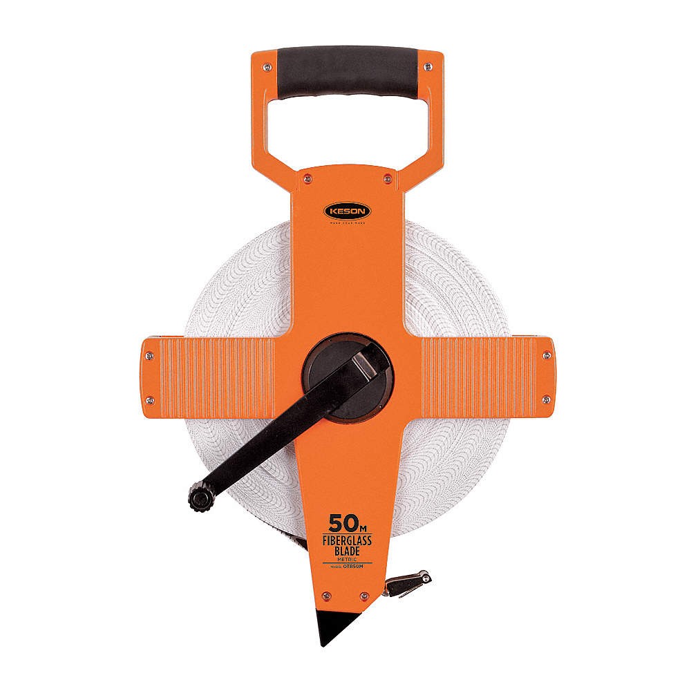 KESON OTR-50M Long Tape Measure,1/2 In x 50m,Pumpkin 3LJX1