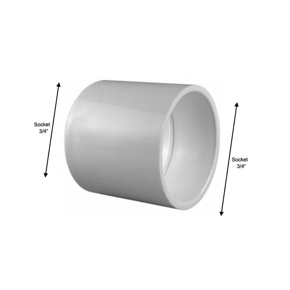 3/4 In. PVC Schedule 40 S X S Coupling Pro Pack (25-Pack)