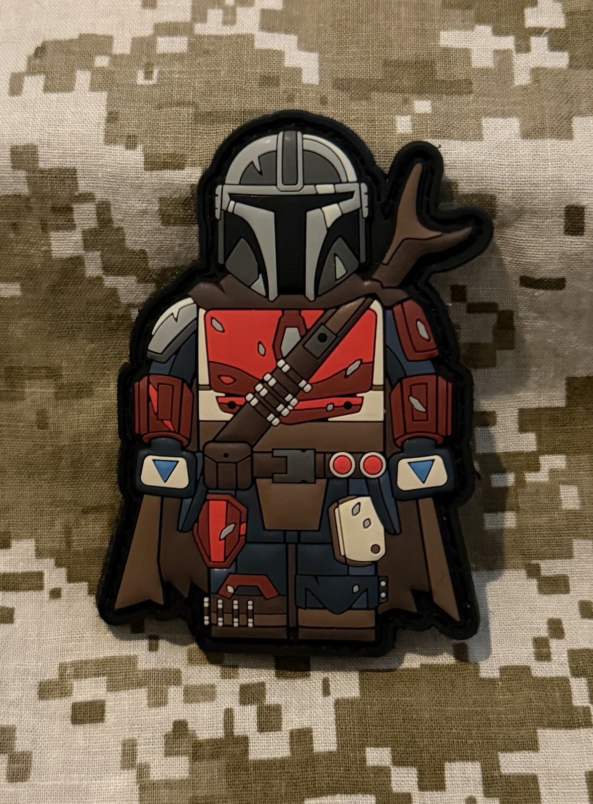 The Grumpy Pencil Mandalorian PVC Brick Patch