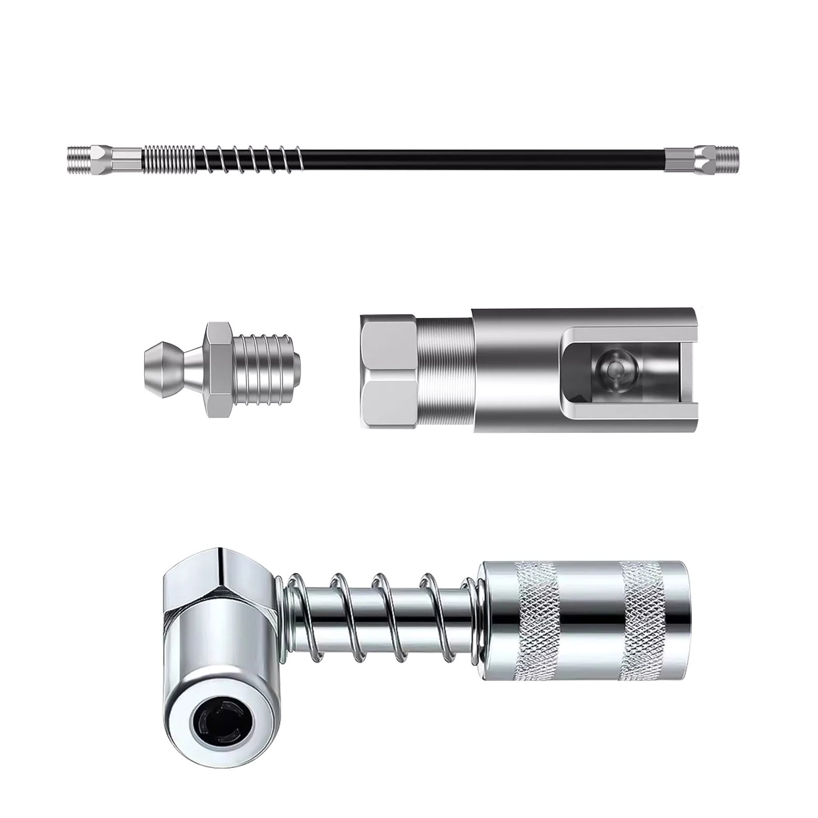 1 Set Grease Nozzle Adapter Grease Gun-Accessory 90 Degree Coupler Adapter Tool