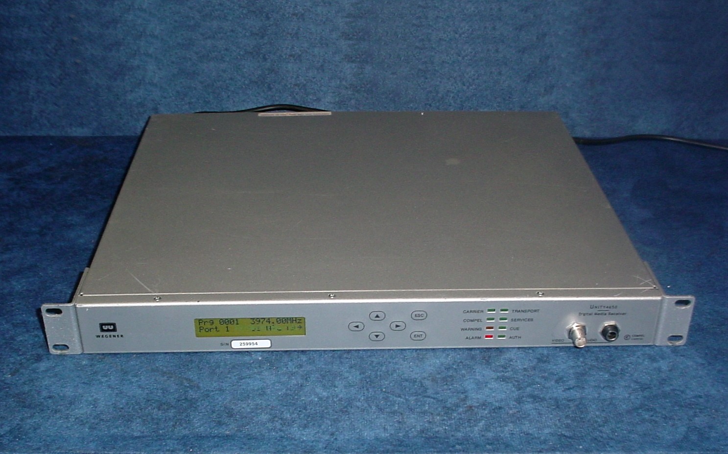 Wegener Unity 4650 Digital Media DVB Compliant Satellite IRD Receiver/Decoder