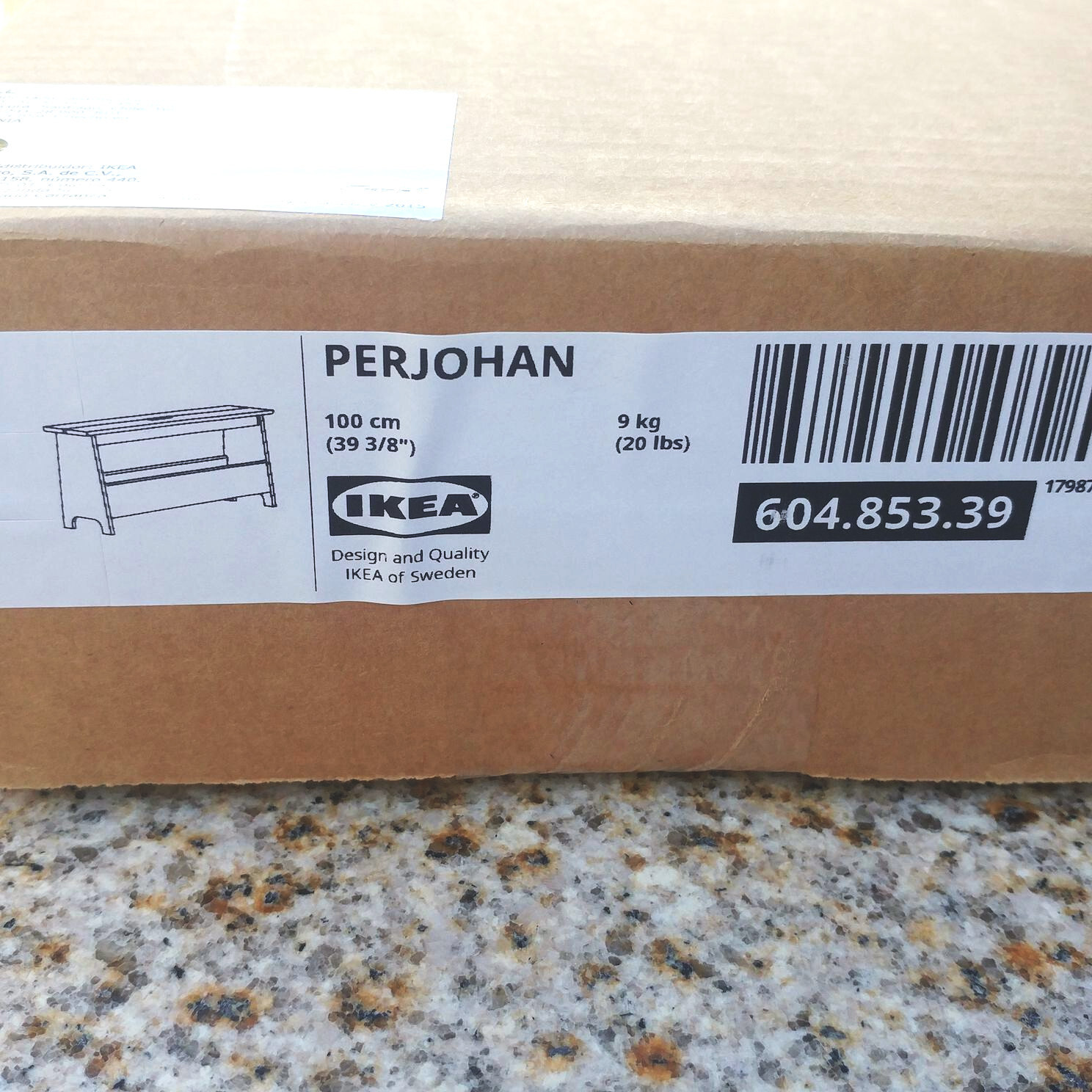 IKEA Solid Pine PERJOHAN Bench w/ storage, Unfinished Wood Rustic Nordic Cottage