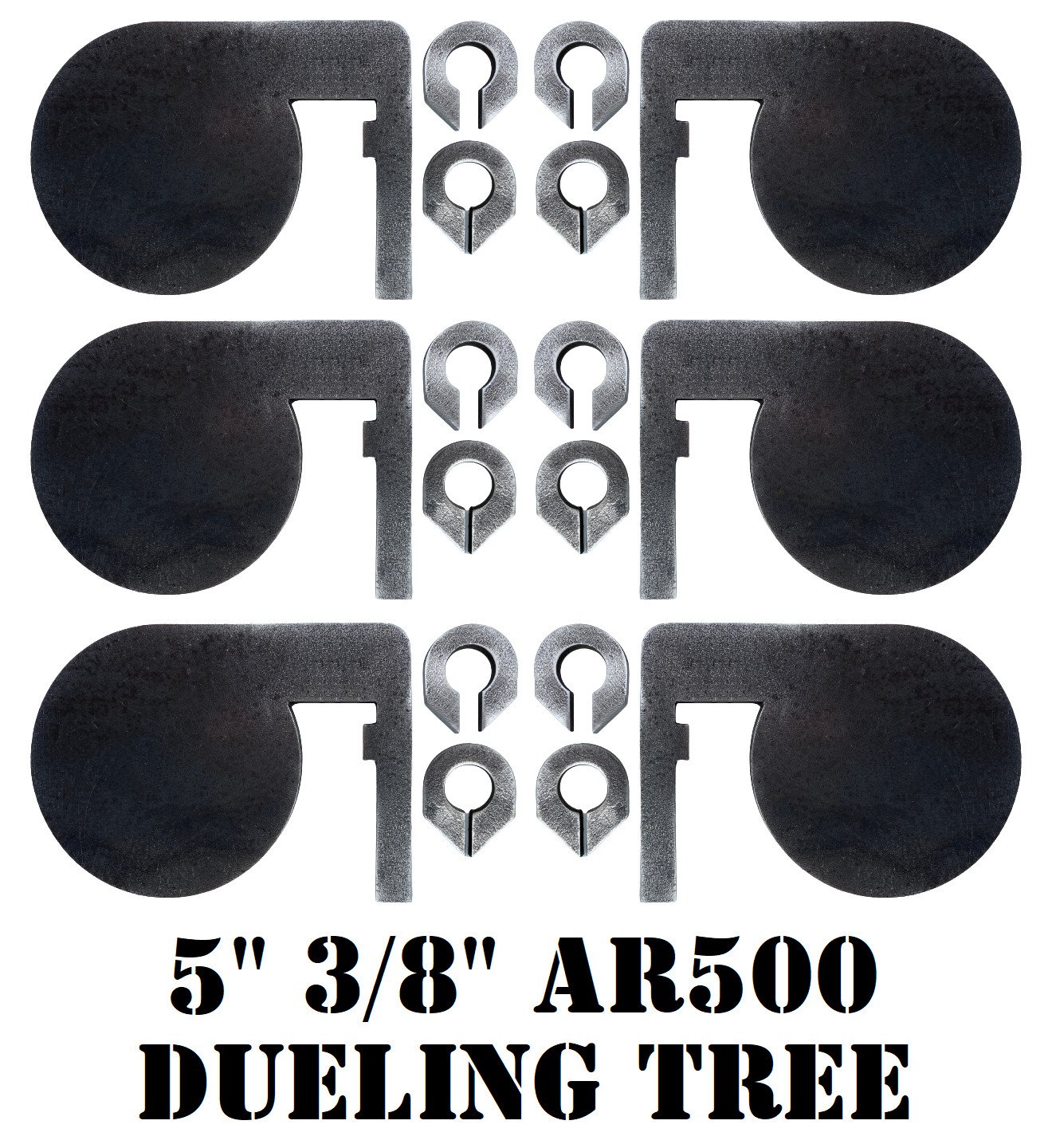 5"x3/8 AR500 Steel Shooting Reactive Targets Dueling Tree Paddles DIY Angle Iron