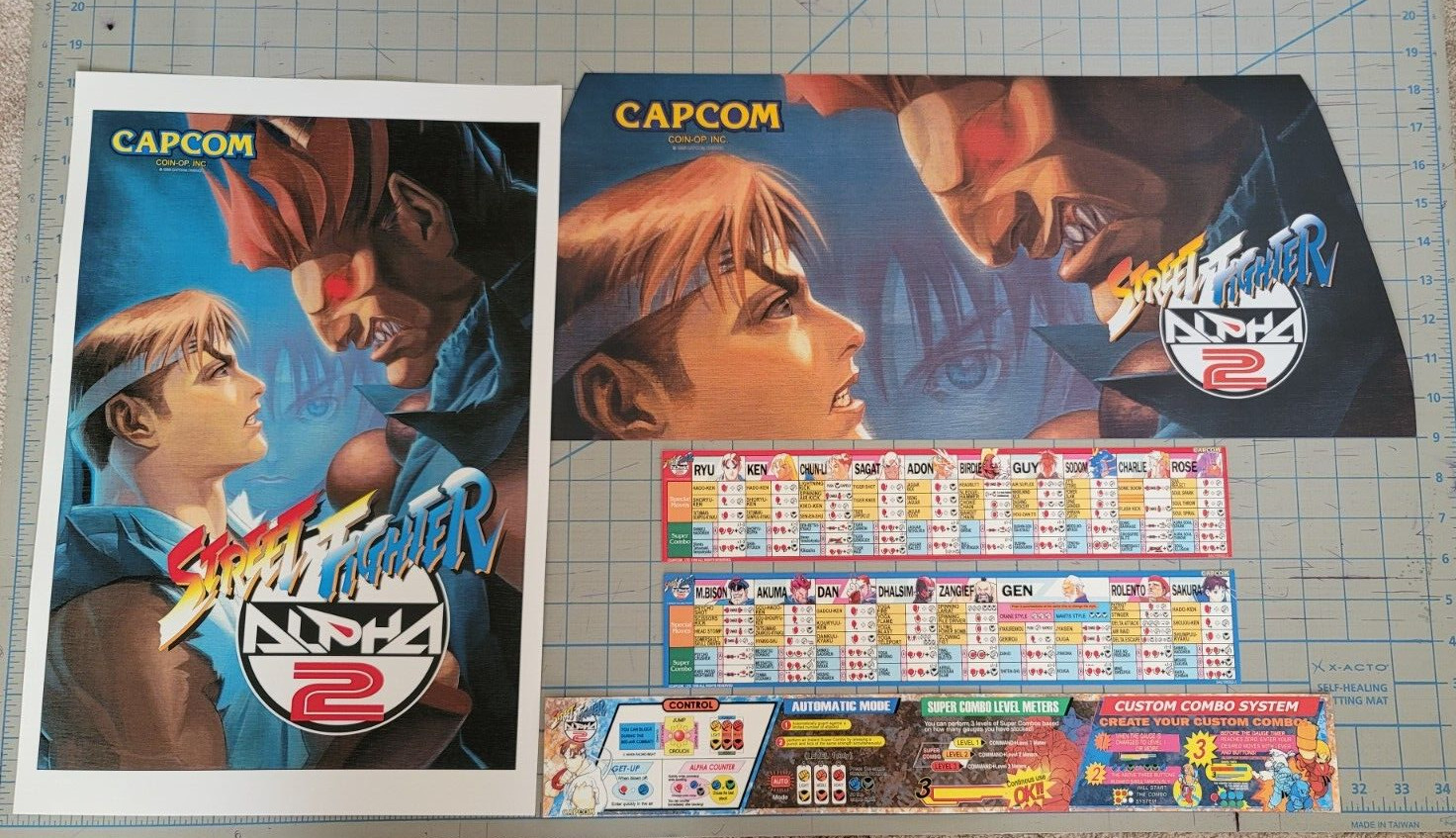 (Backlit) Street Fighter Alpha 2 Marquee for Sega Blast City CPS2 Jamma