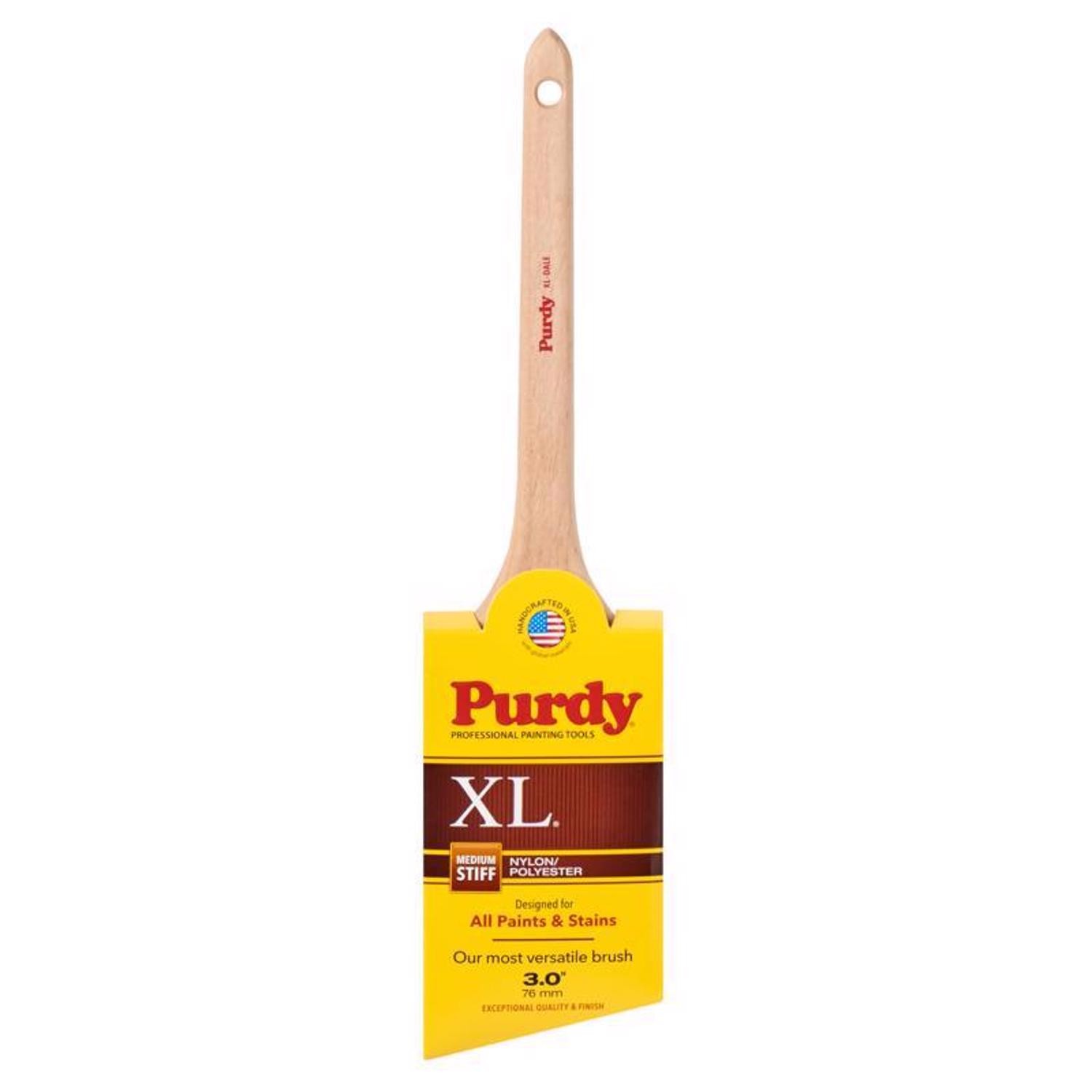 Purdy 144080330 XL Wood Handle Nylon Polyester Angle Trim Paint Brush 3 W in.