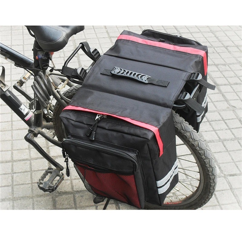 MTB Bicycle Carrier Bag Rear Rack Bike Trunk Bag Luggage Pannier Back Seat