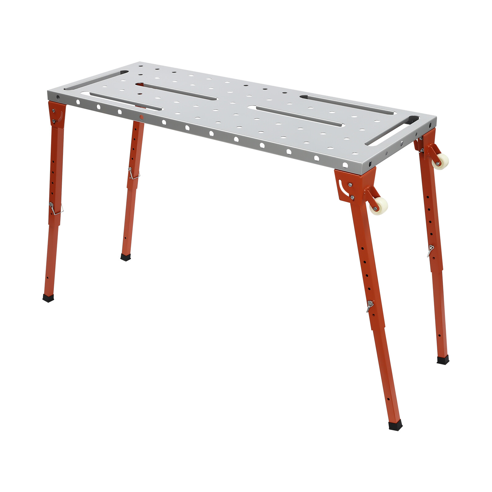 Steel Portable Welding Table Welding Workbench Table Folding Work Bench Silver