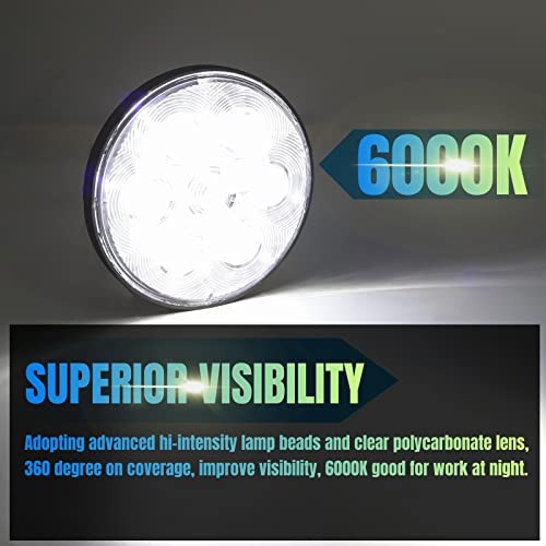 LED Tractor Lights Par36 Sealed Beam LED Work Light, IP67 Waterproof for 1