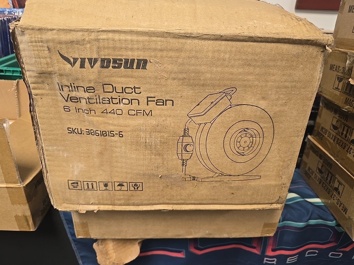 New Open Box VIVOSUN 6 Inch Inline 440 Duct Fan with Variable Speed Controller