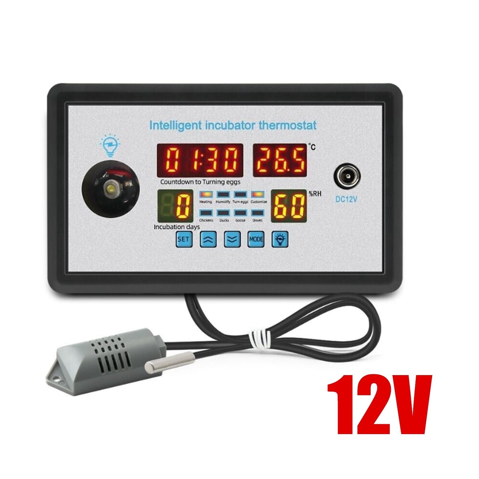 Smart Thermostat Temperature Humidity Automatic Egg Turning Control Incubator