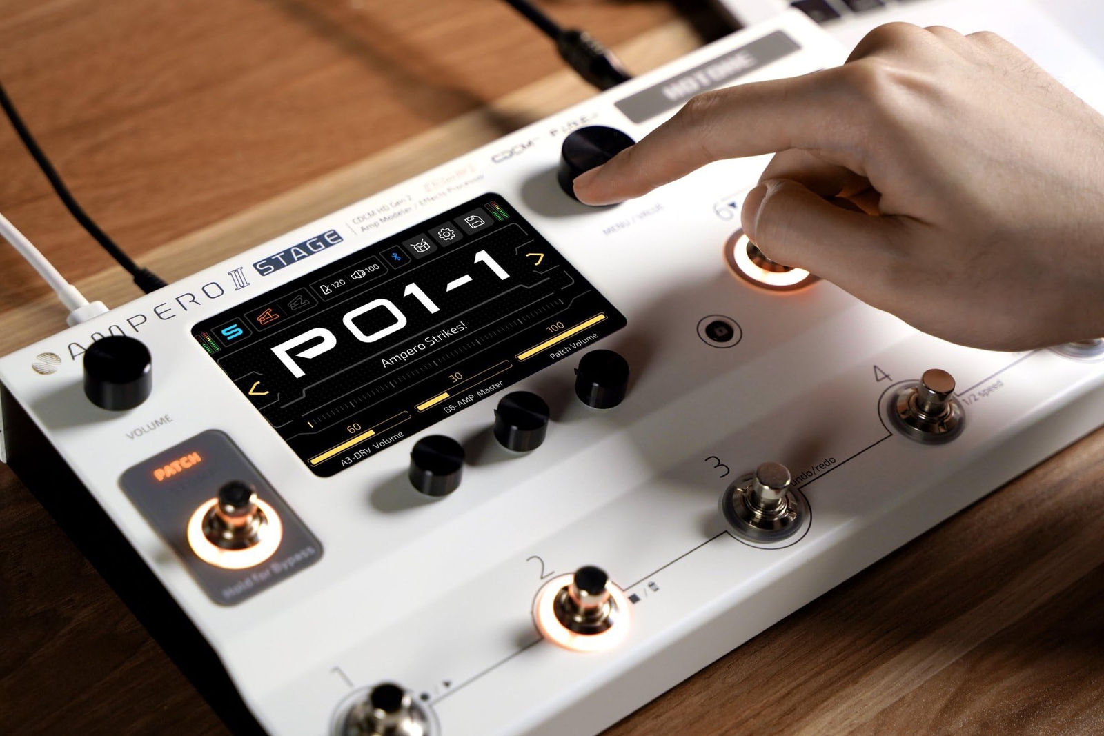 HOTONE Multi-Effect Pedal Processor, Touchscreen, Guitar, Bass, Amplifier, Model