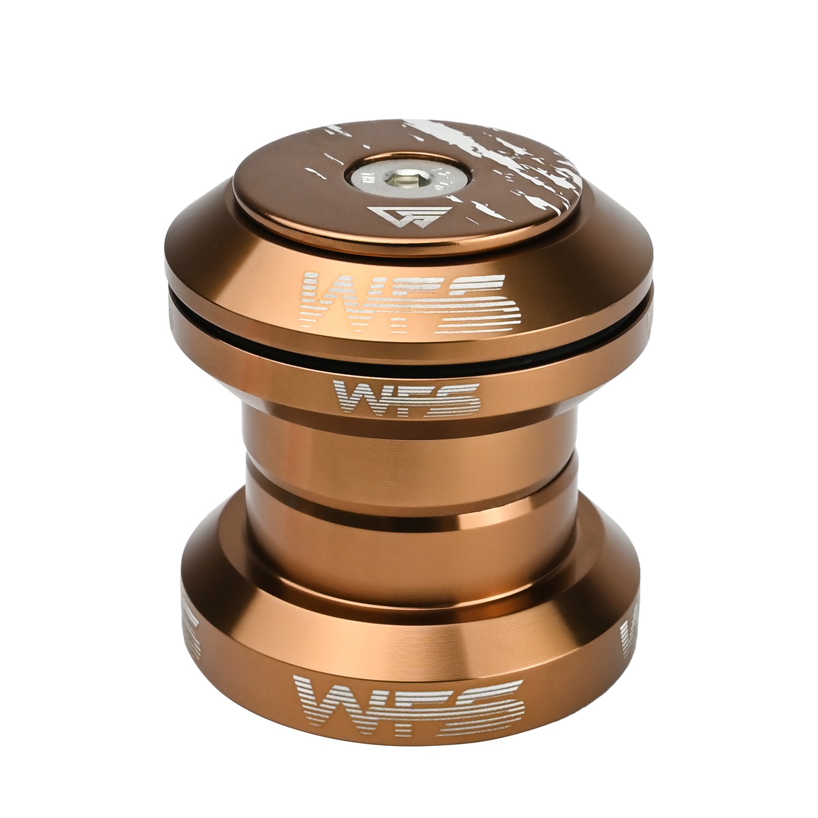 WFS NV.37 1-1/8 inch CNC Threadless MTB Road Headset with Top Cap , Gold