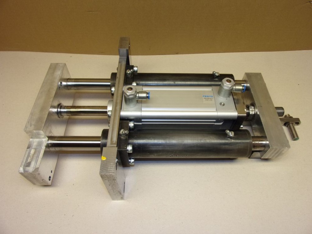 Pneumatic linear press module, conveyor belt lifter, DNC-63-80-PPV-A (PLIN0032)