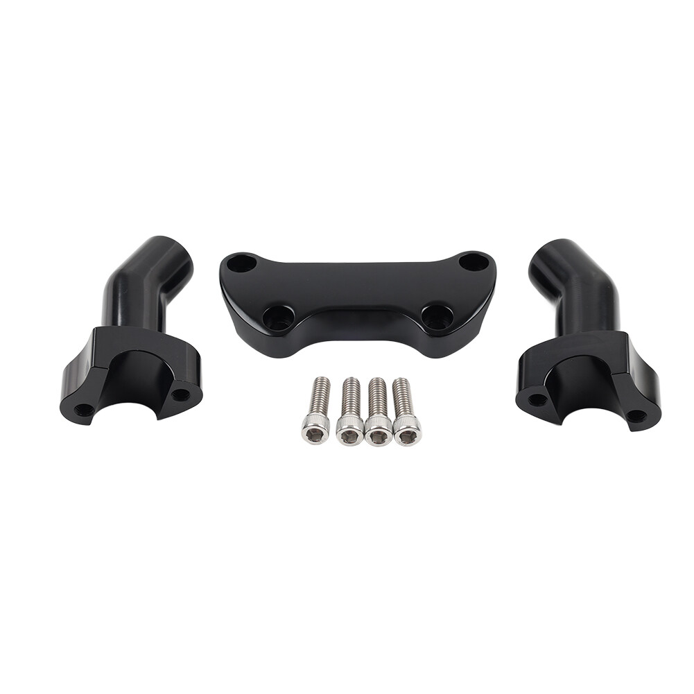 Top Cover 3.5" Handlebar Risers Clamp Black For Harley Dyna Softail Sportster XL