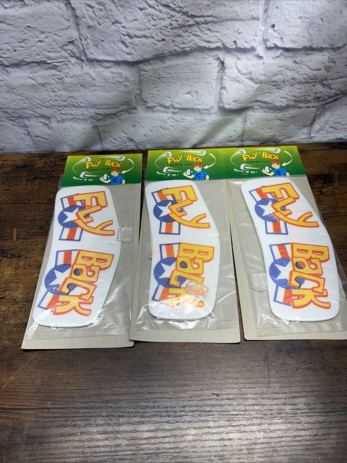 Vintage Fly Back Styrofoam Glider Airplane Tricks Stunts Returns Set Of 3 SEALED