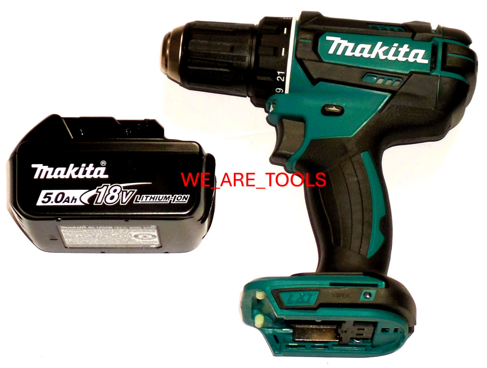 New Makita 18V XFD10 Cordless 1/2" Battery Drill Driver, 1) BL1850B 5.0 Battery
