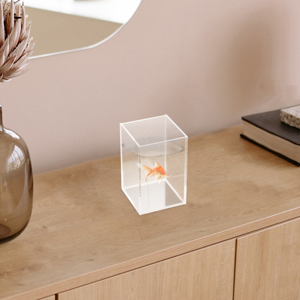 Betta Tank Acrylic Fish Tank Office Decor Desktop Study Room