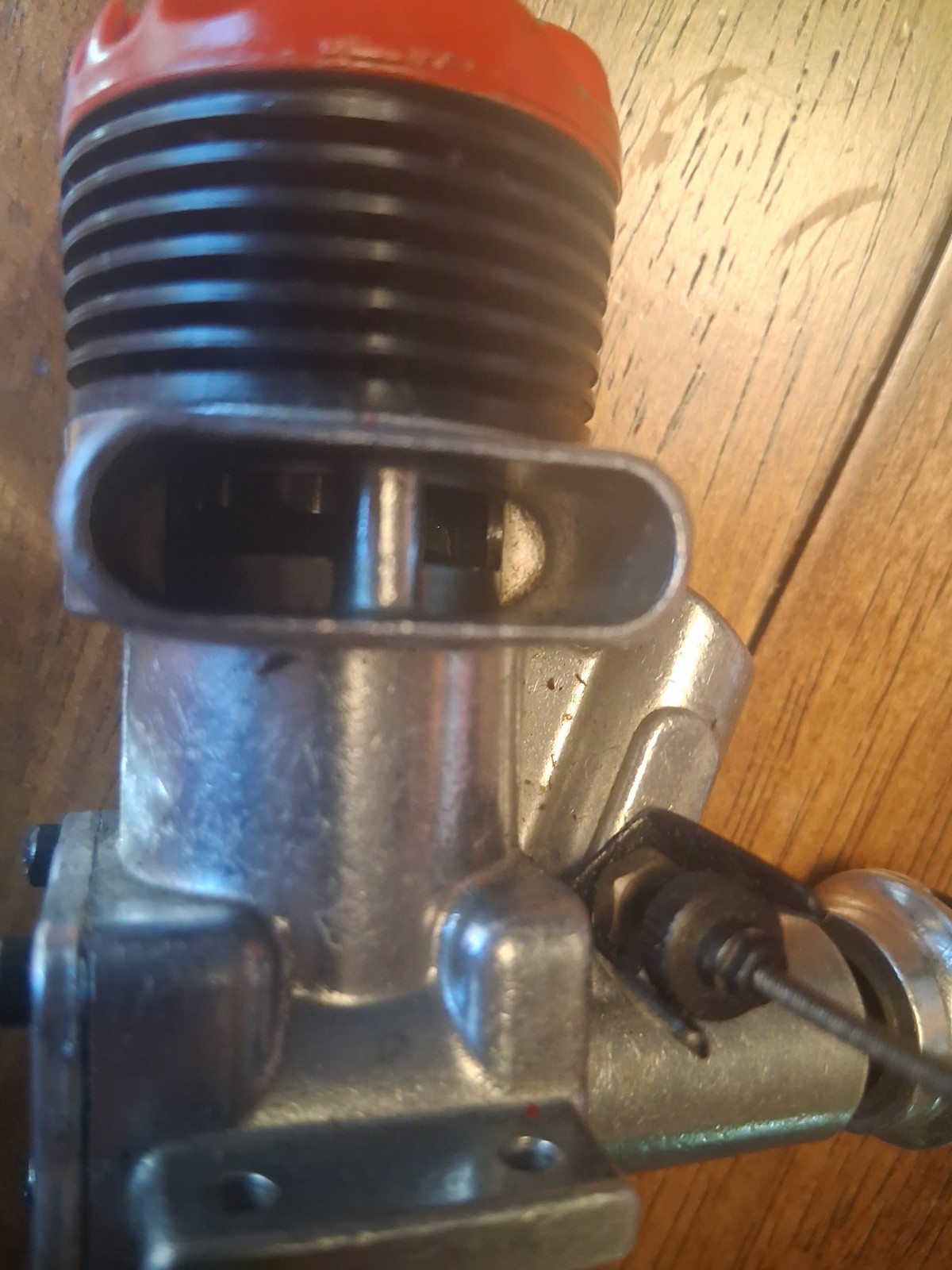 Mccoy 35 red head model plane glow engine near pristine