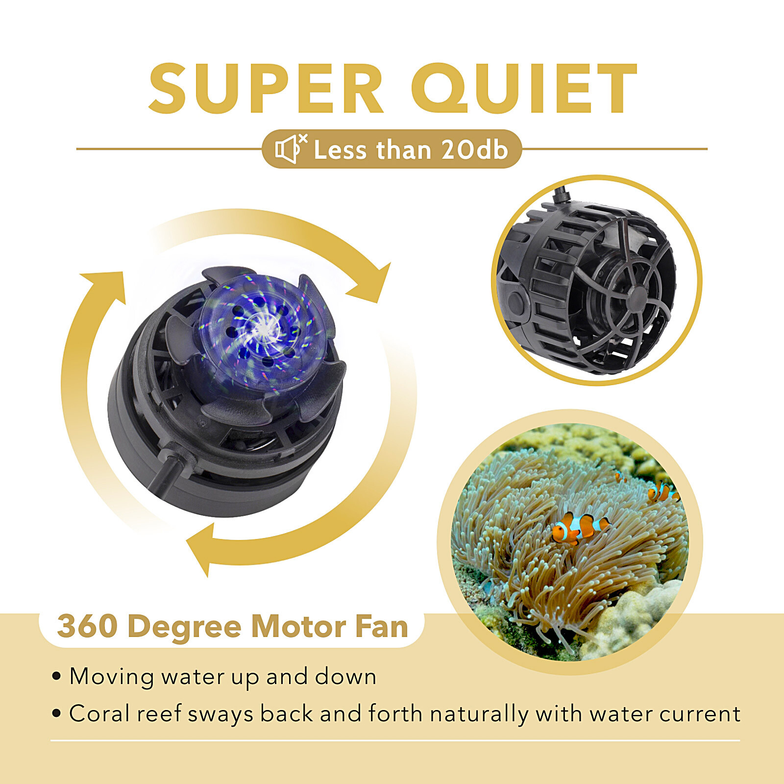 hygger Wave Maker Aquarium with Magnetic base Powerhead LED Display