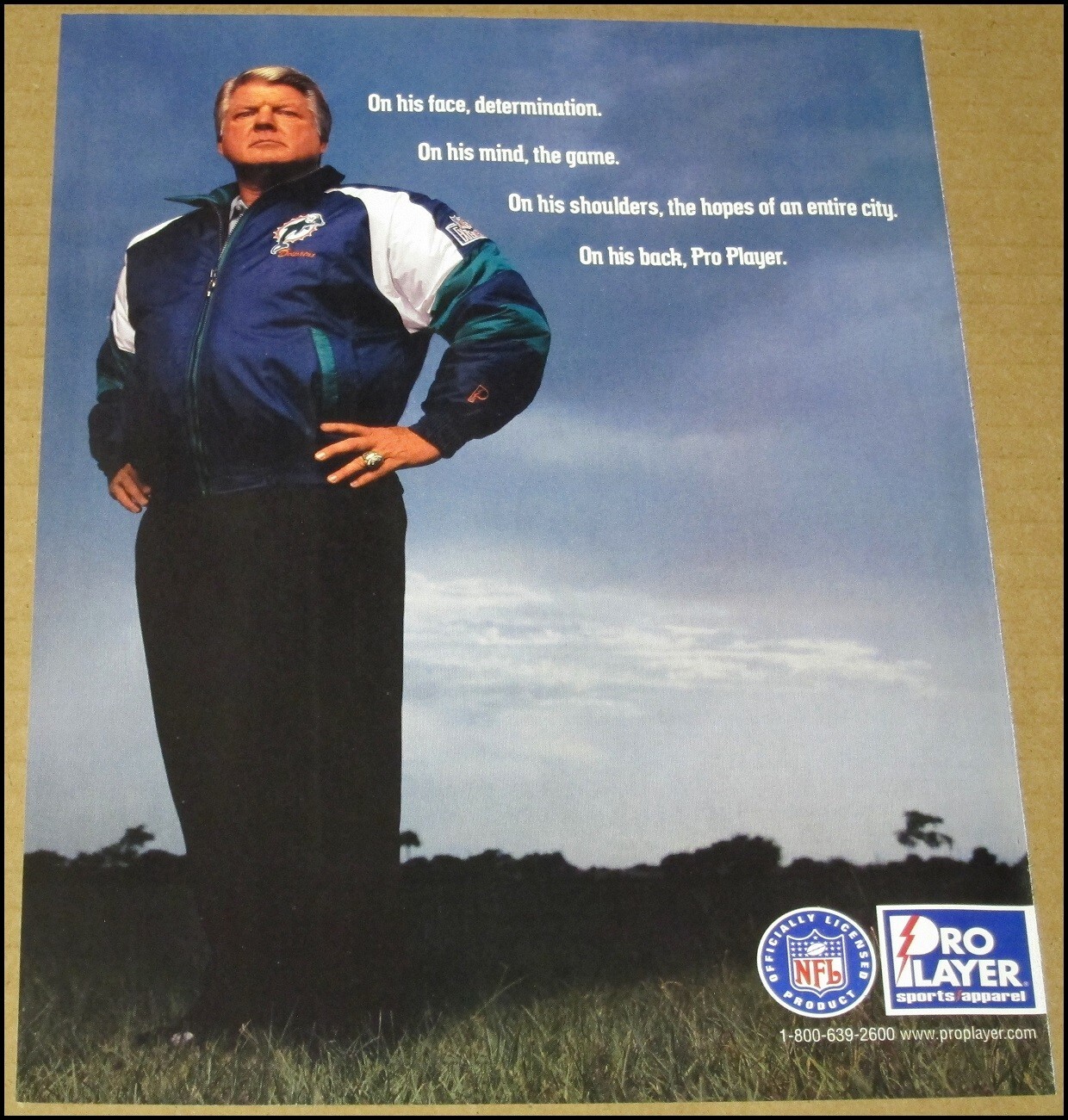 1997 Jimmy Johnson Pro Player Print Ad Advertisement Miami Dolphins Peter King