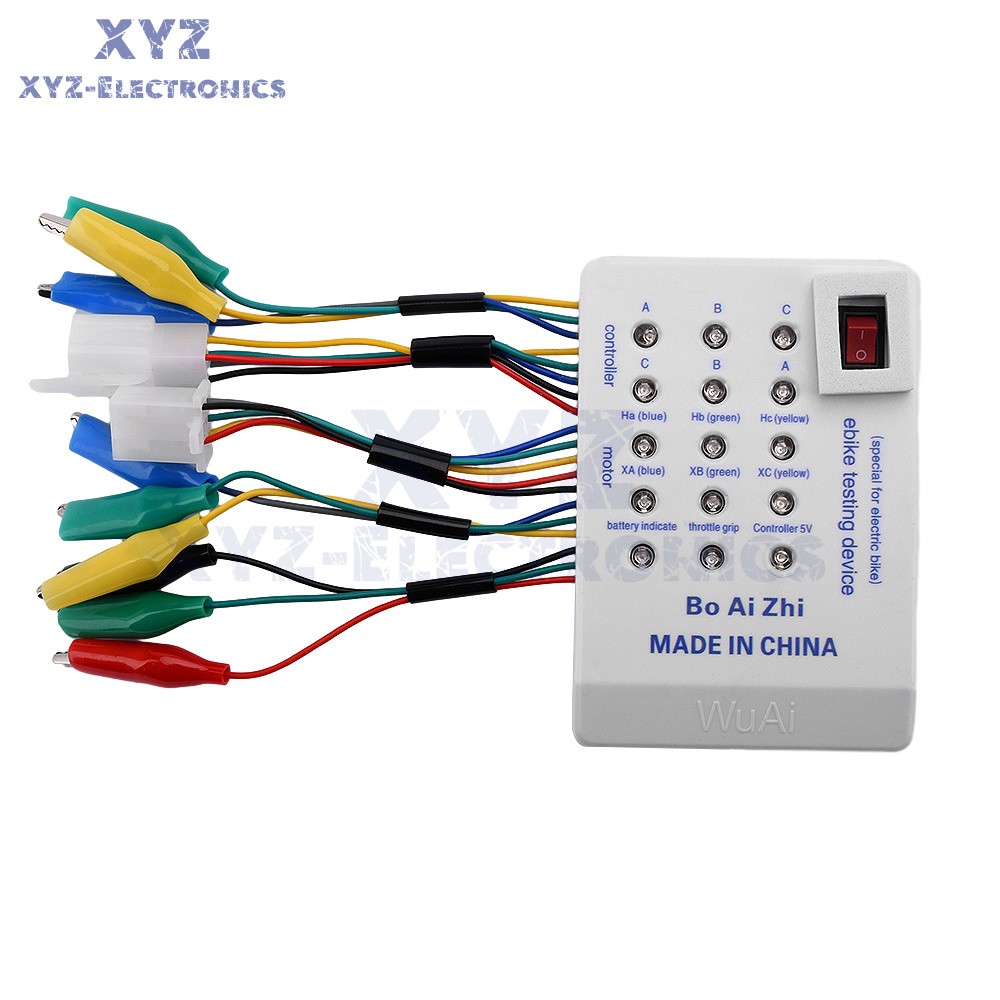 24-72V Ebike Brushless Motor Controller Tester Electric Hall Tester Detector