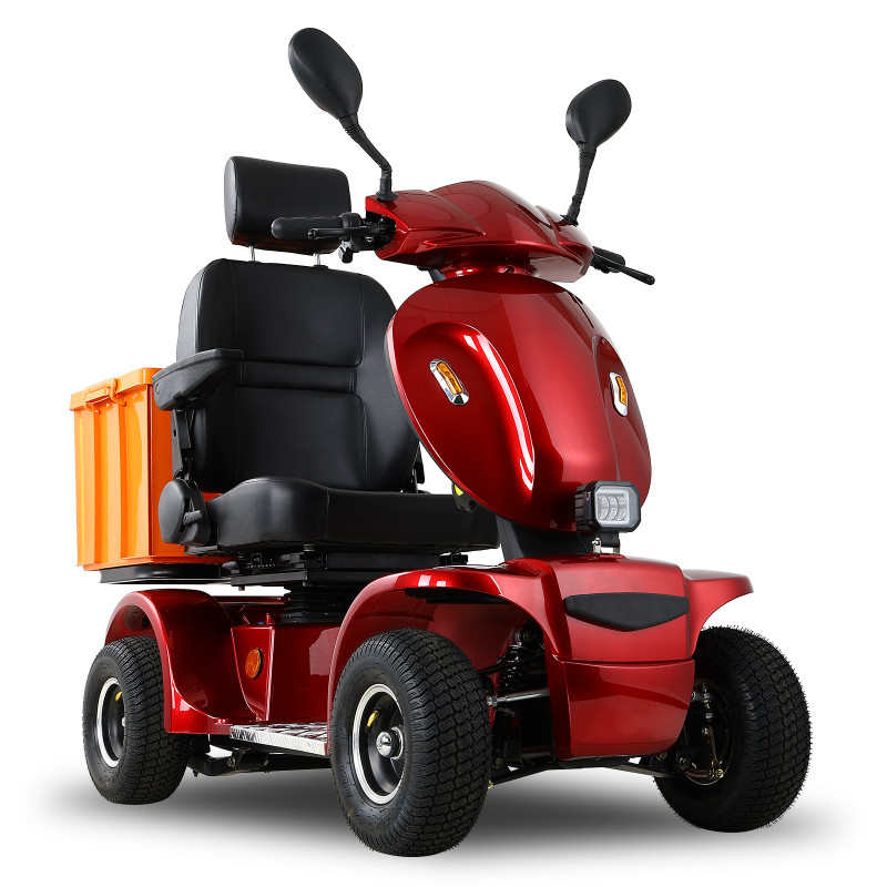 Heavy Duty 4-Wheel Mobility Scooters 31 Miles 3-Speed 1000W 500lbs Capacity Red