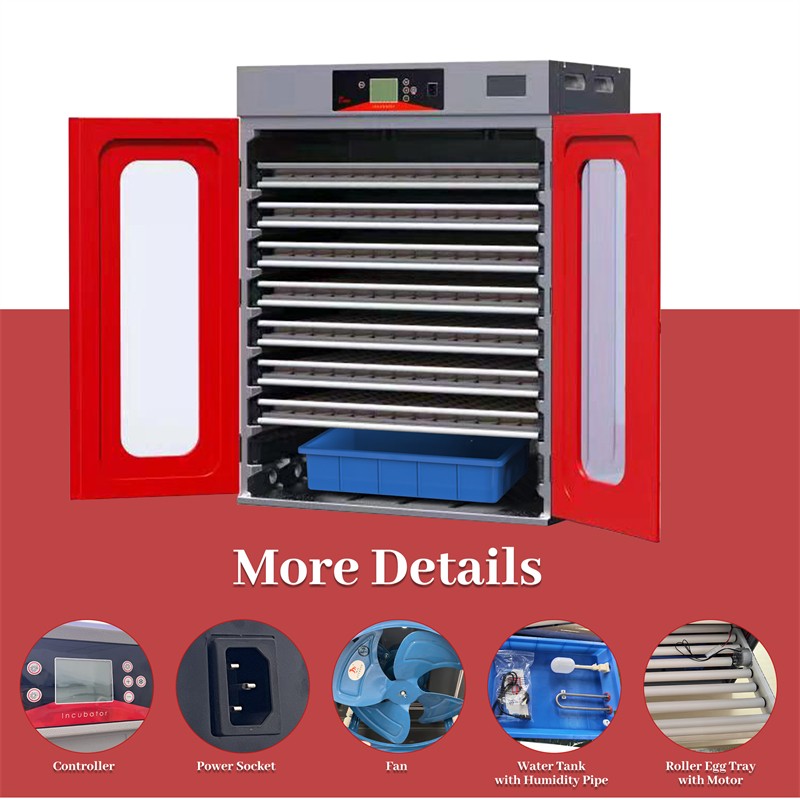 1000-Egg Incubator Digital Hatcher w/ Automatic Temperature & Humidity Control