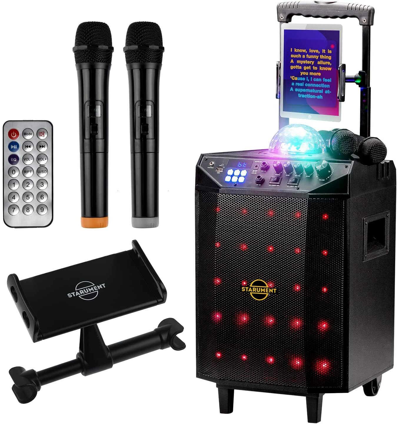 Portable Karaoke Machine -Wireless Bluetooth Speaker System with USB