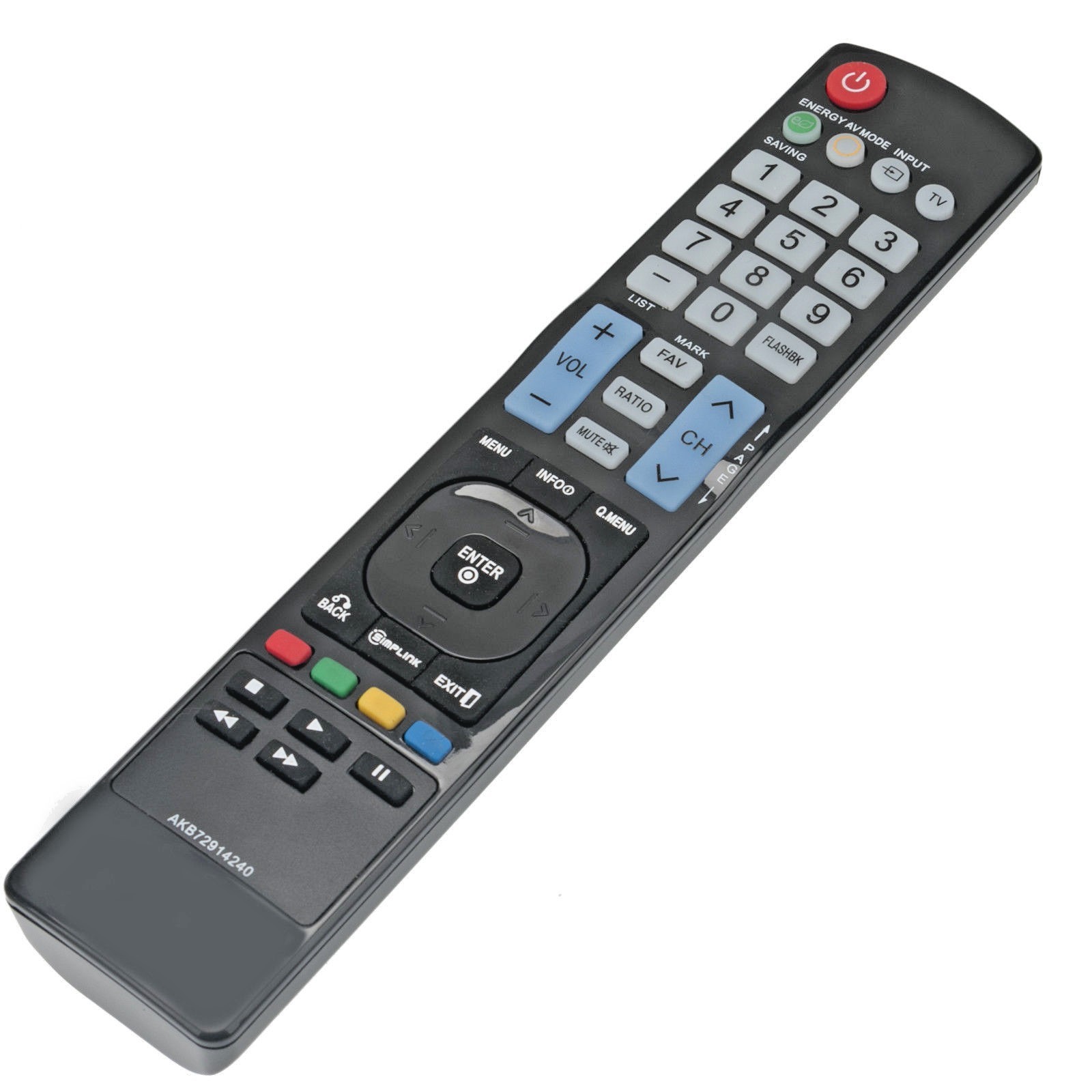New AKB72914240 Remote Control Replace for LG Smart TV 22LE5500 37LE5300 42LE730