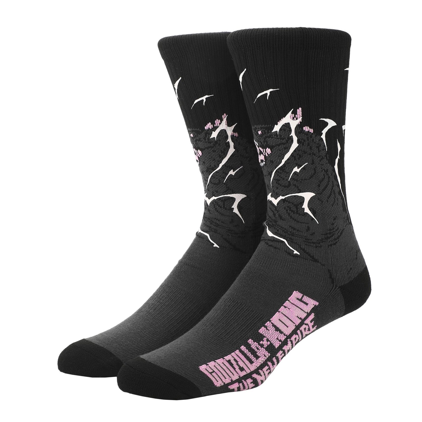 Godzilla Vs. Kong Men's The New Empire UV Color Changing Crew Socks 1 Pair 8-12