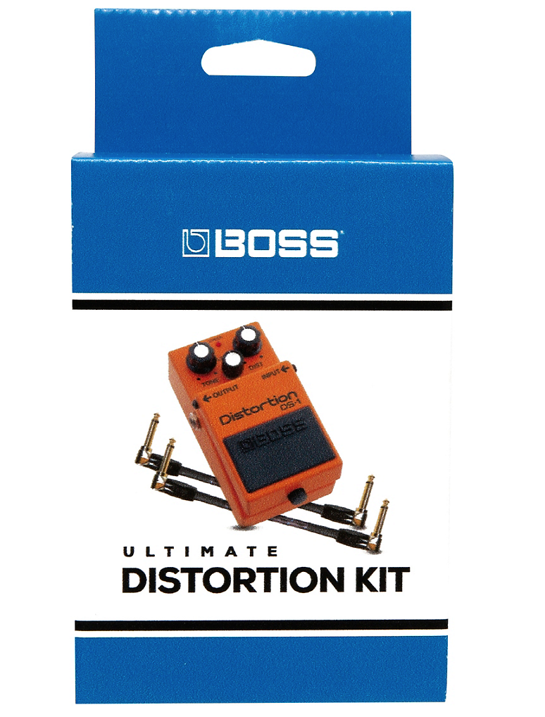 Boss DS-1 Distortion Effects Pedal and Two 6-Inch Jumper Cable Pack