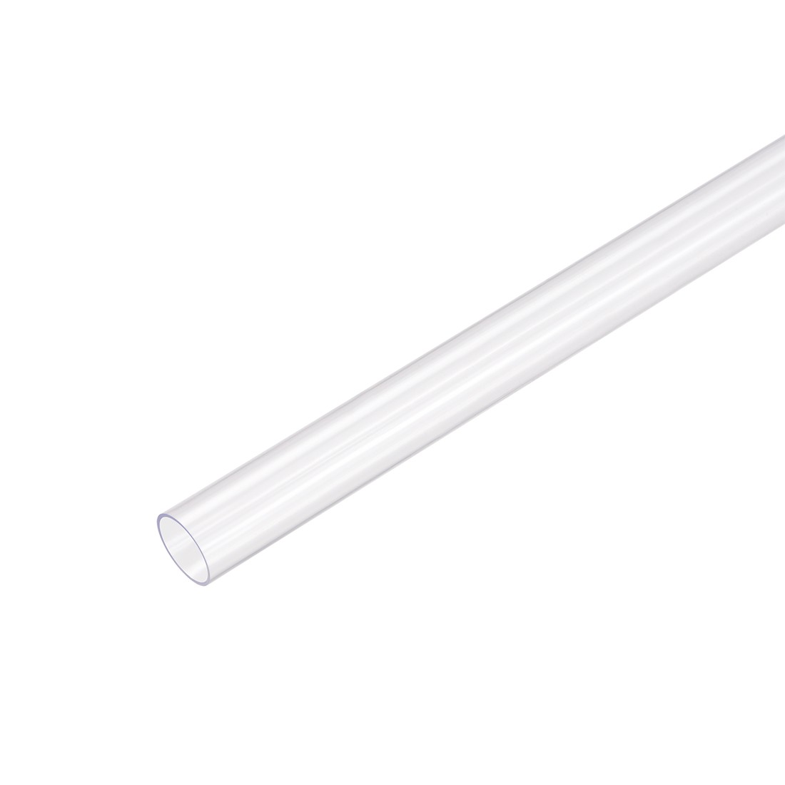 PVC Rigid Round Tubing,Clear,9mm ID x 10mm OD,0.5M/1.64Ft Length