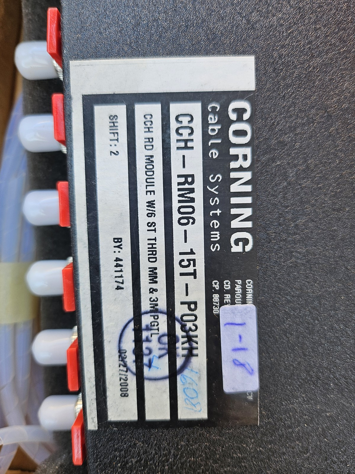 CCH-RM06-15T-P03KH - CCH Closet connection Patch Panel Fiber