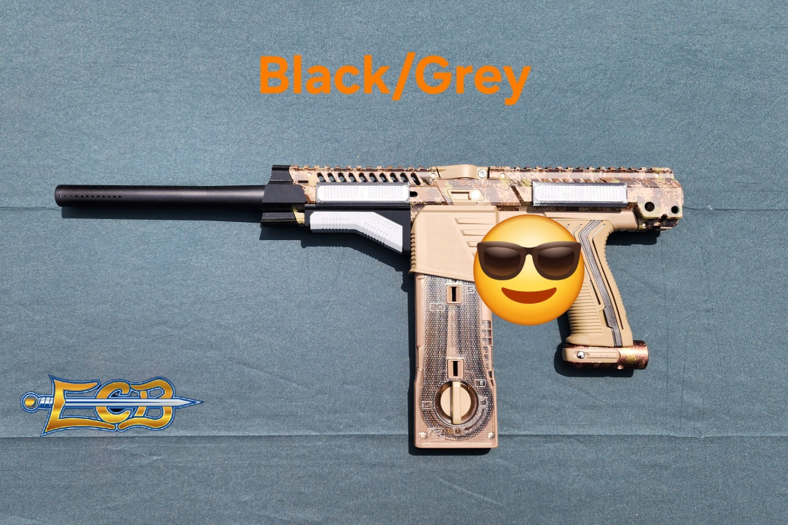 ECB 3D Printing Side Grip for the PE EMF100, Black/Grey