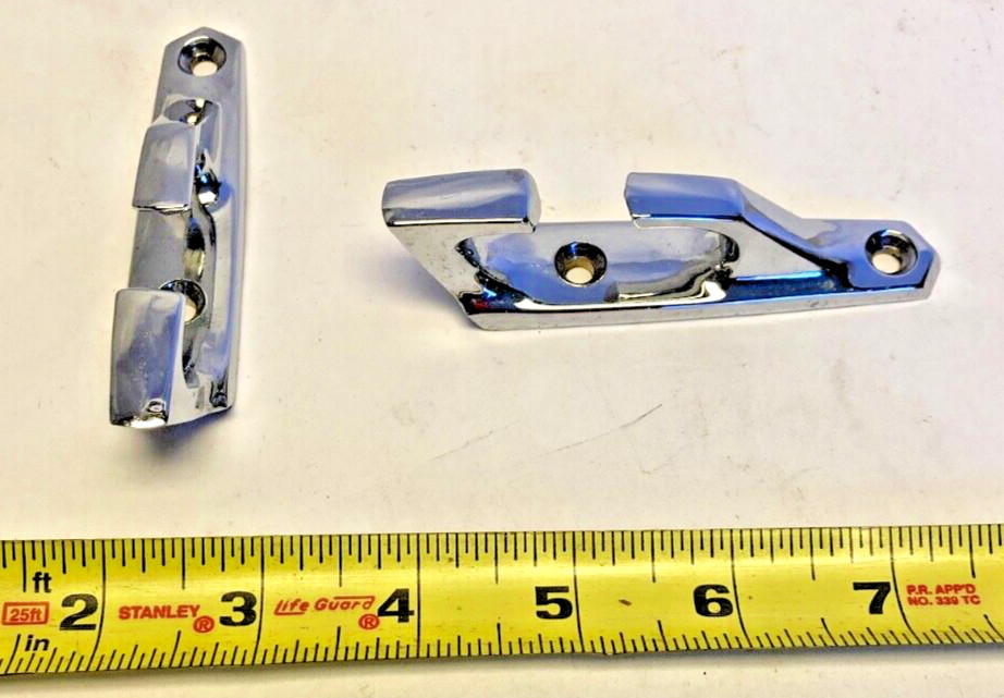 Line Chocks 3-1/2" Stainless Steel Bow Chocks Pair 3/8" rope Boat Yacht Vintage