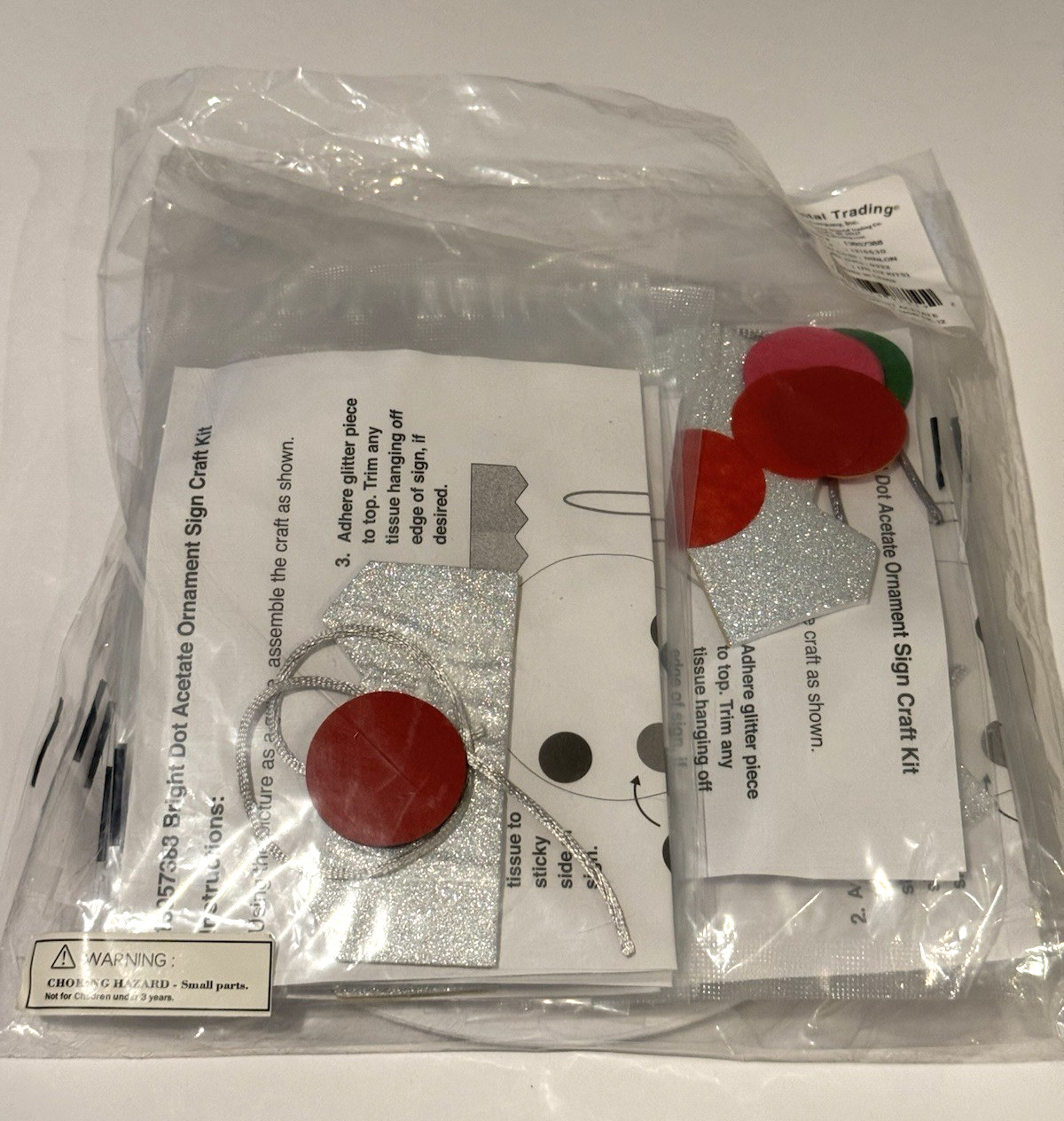 Oriental Trading Company Christmas Ornament Kit 12 Bright Dot 13957388 NEW READ