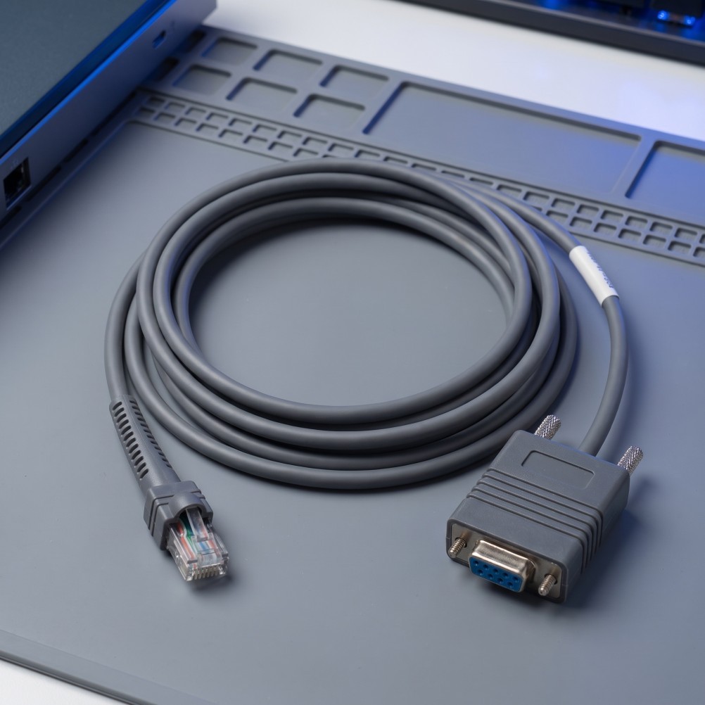 Reusable Grey Barcode Scanner Cable for Pos Systems Straight Cable