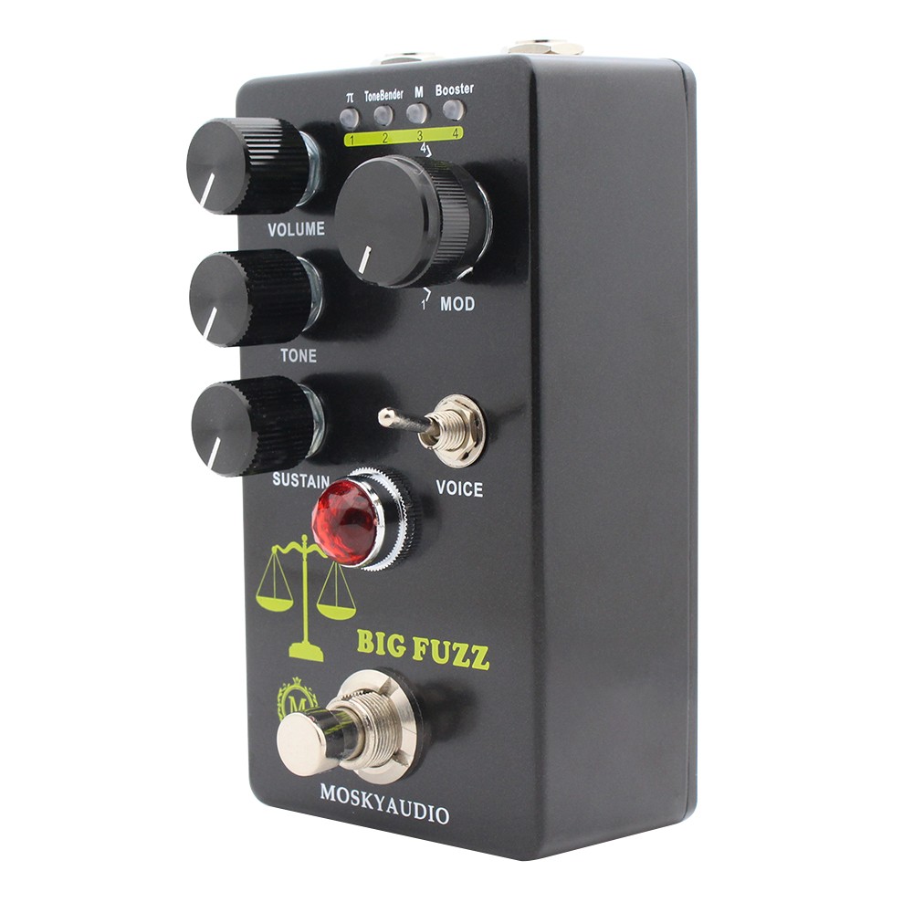 Mosky Big Fuzz Distortion Guitar Effect Pedal One Toggle Volume Tone Sustain
