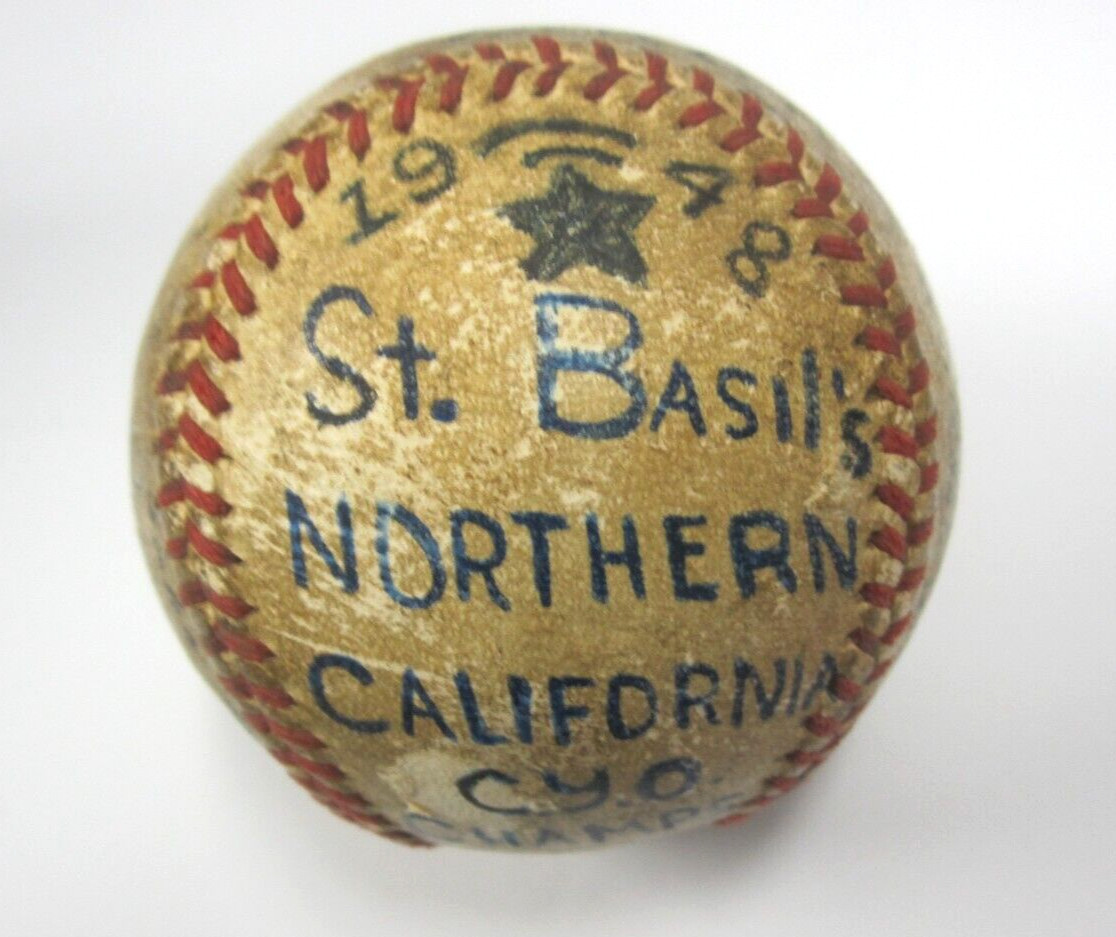 1948 NORCAL CHAMPIONSHIP BASEBALL SIGNED PLAYERS SAINT BASIL'S YOUTH SPORTS CYO