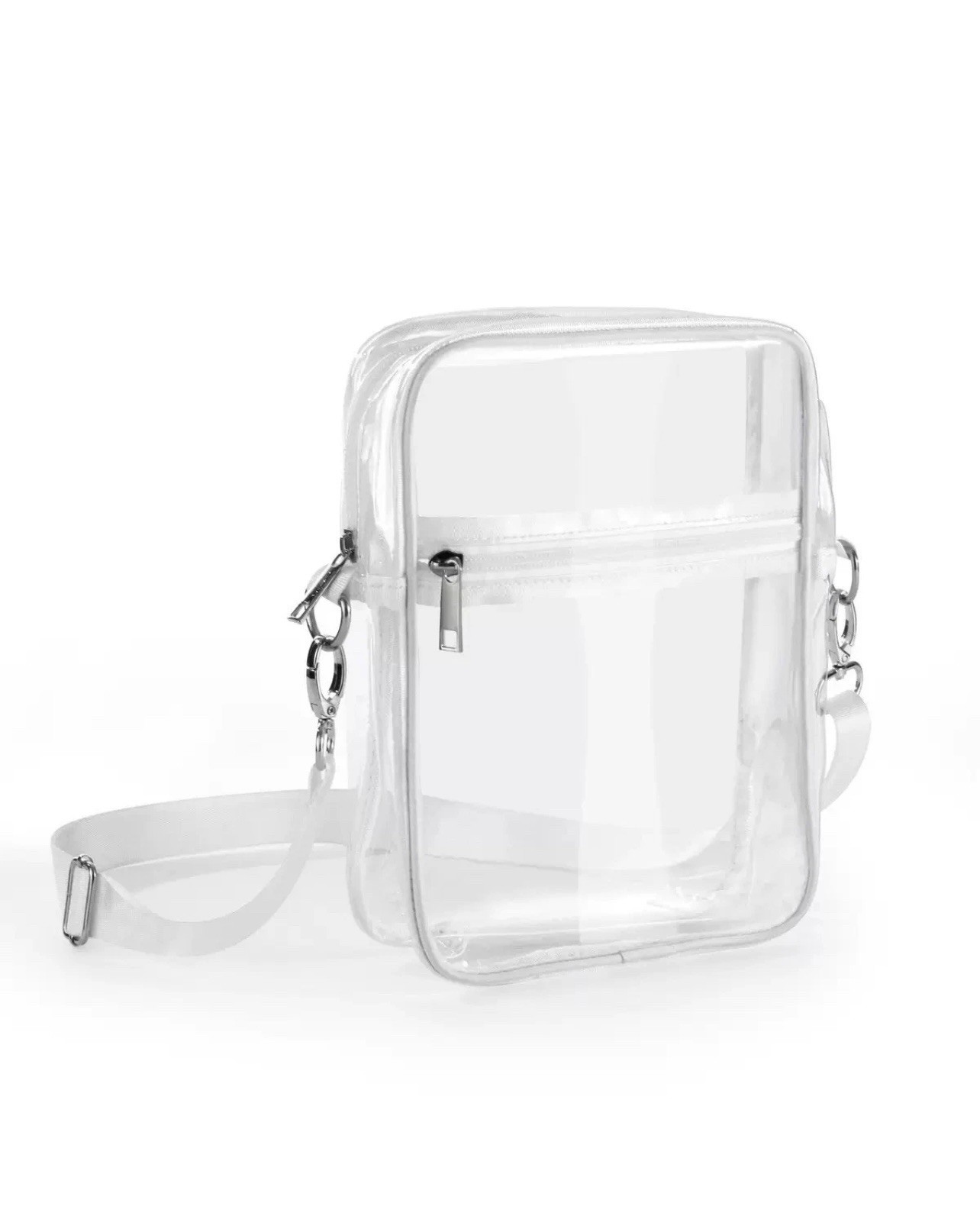 Clear Crossbody Bag For Concerts Sport Events white 23cm*18cm*7cm 2026 NBA
