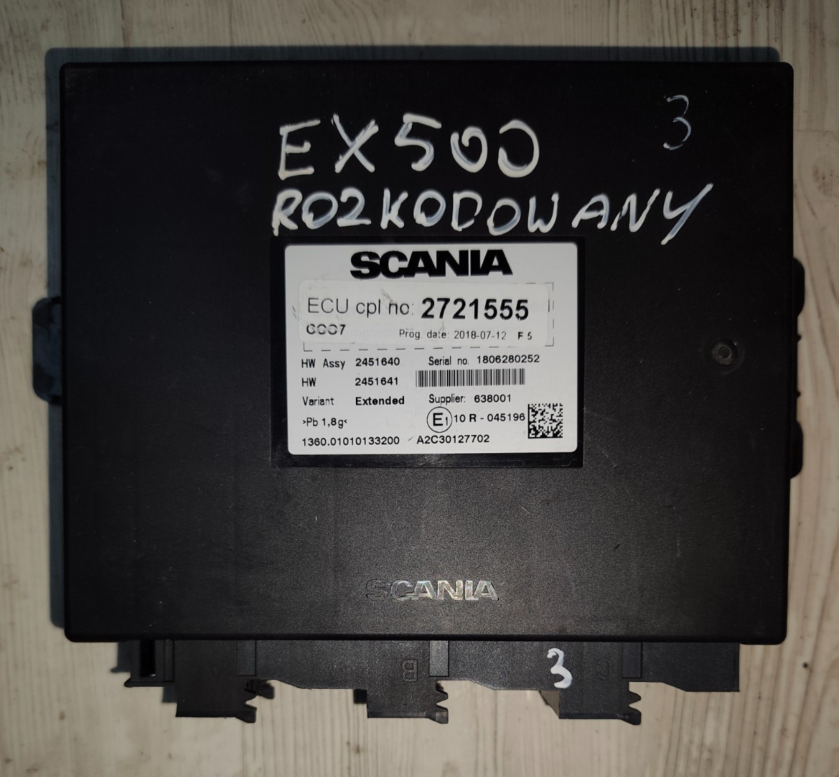 SCANIA COO7 500KBIT/S EXTENDED VARIANT COORDINATOR CONTROL UNIT